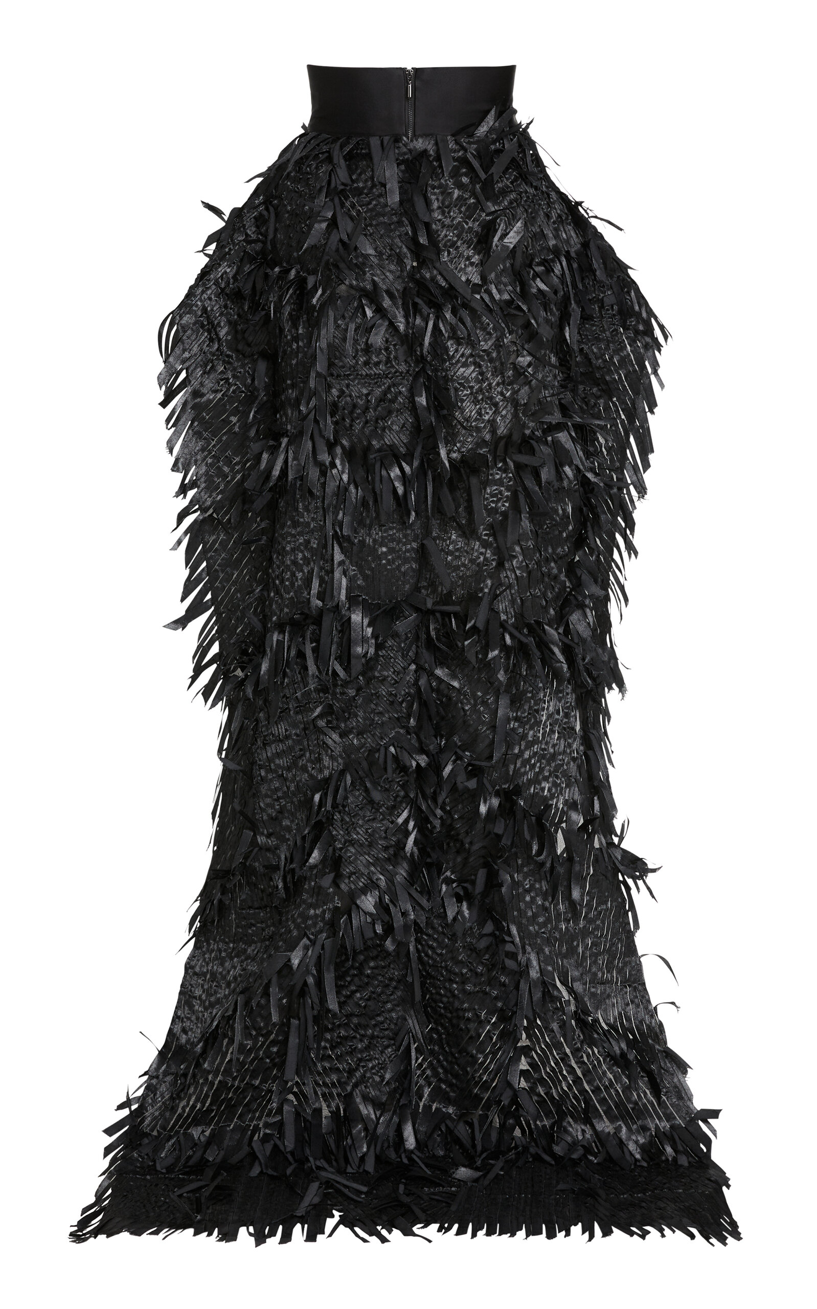Maticevski The Web Silk Maxi Skirt In Black
