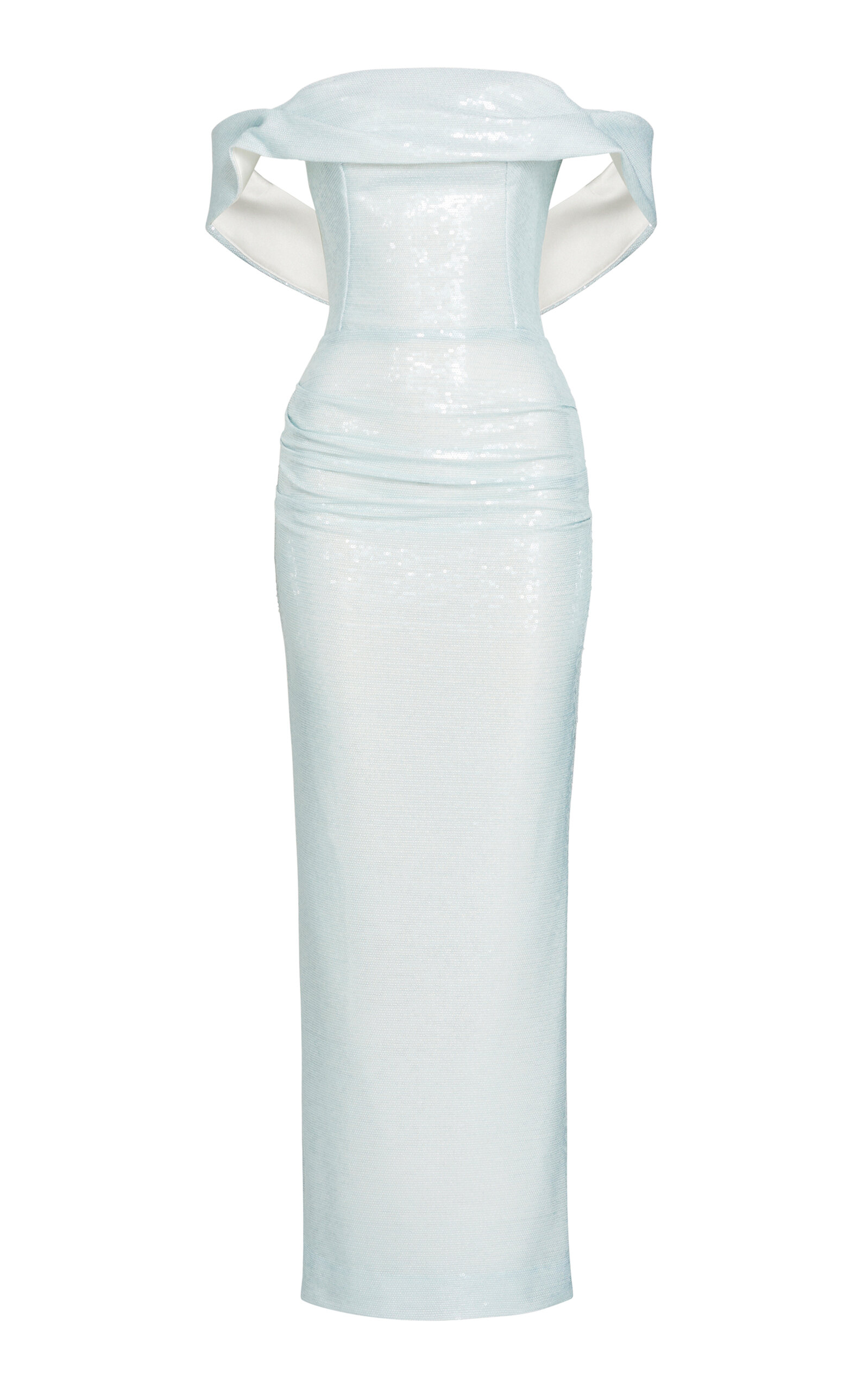 Maticevski Resolve Sequined Midi Dress In Turquoise