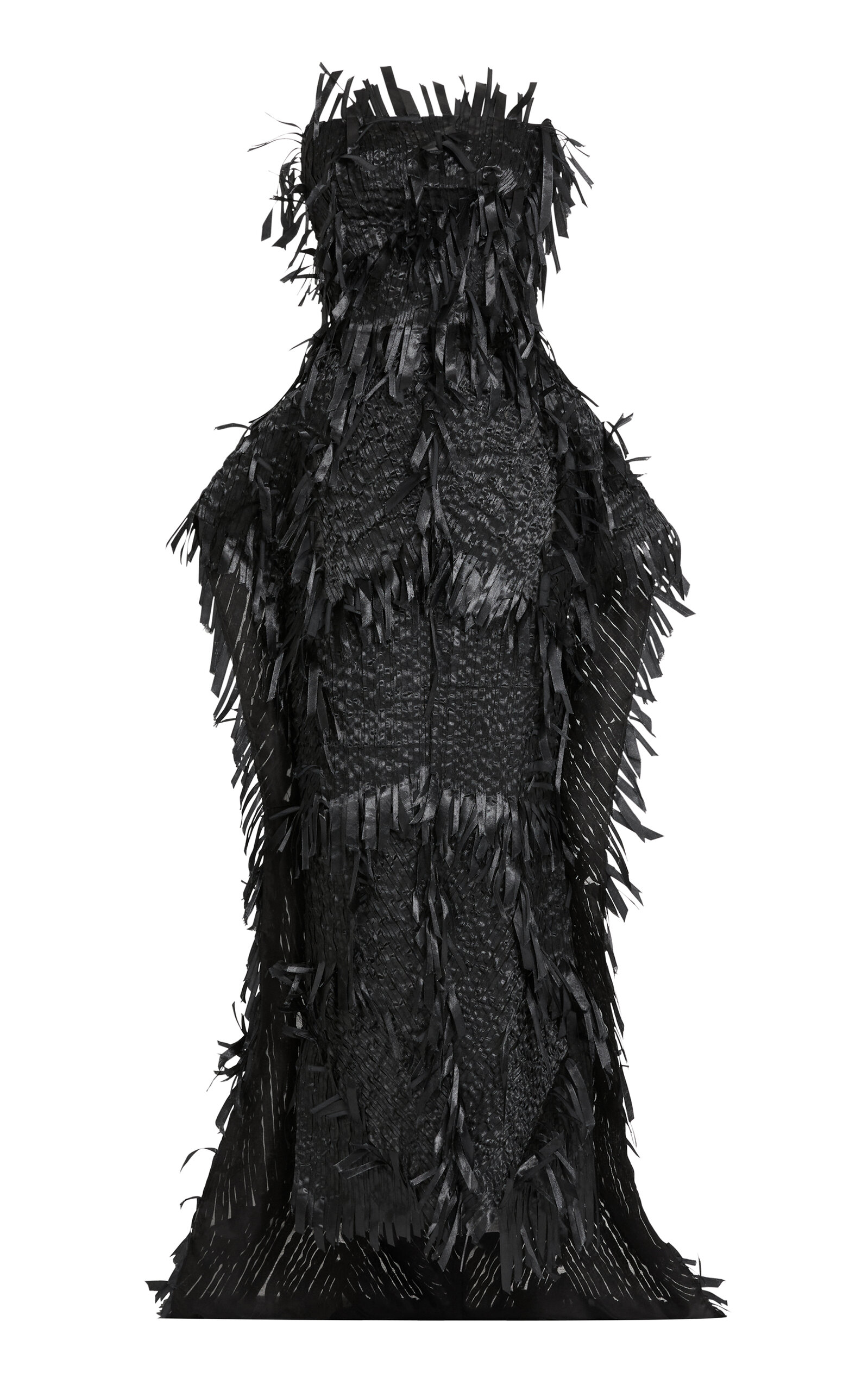 Maticevski Plume Silk Gown In Black