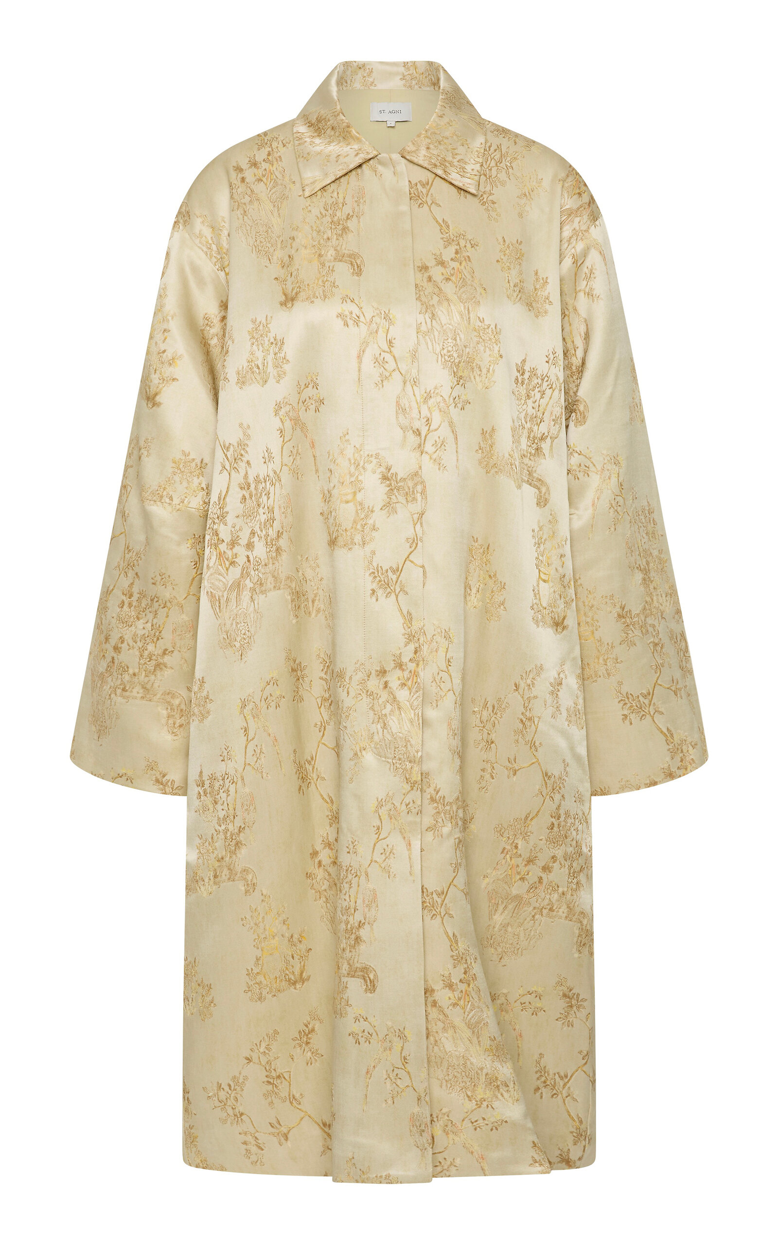St. Agni Ornate Silk-Wool Coat - Moda Operandi