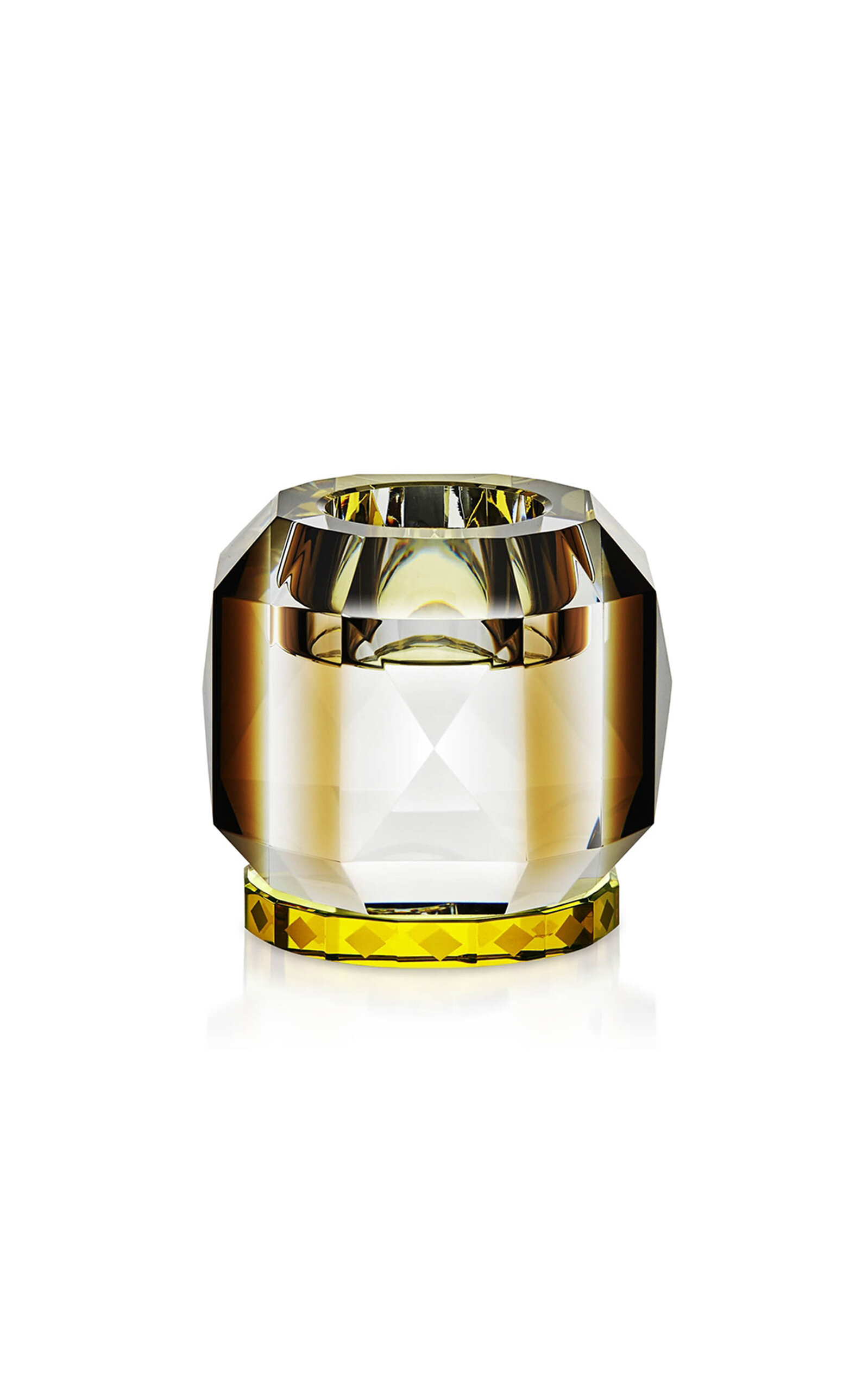 Reflections Copenhagen - Texas Crystal Tealight Holder - Yellow In Multi