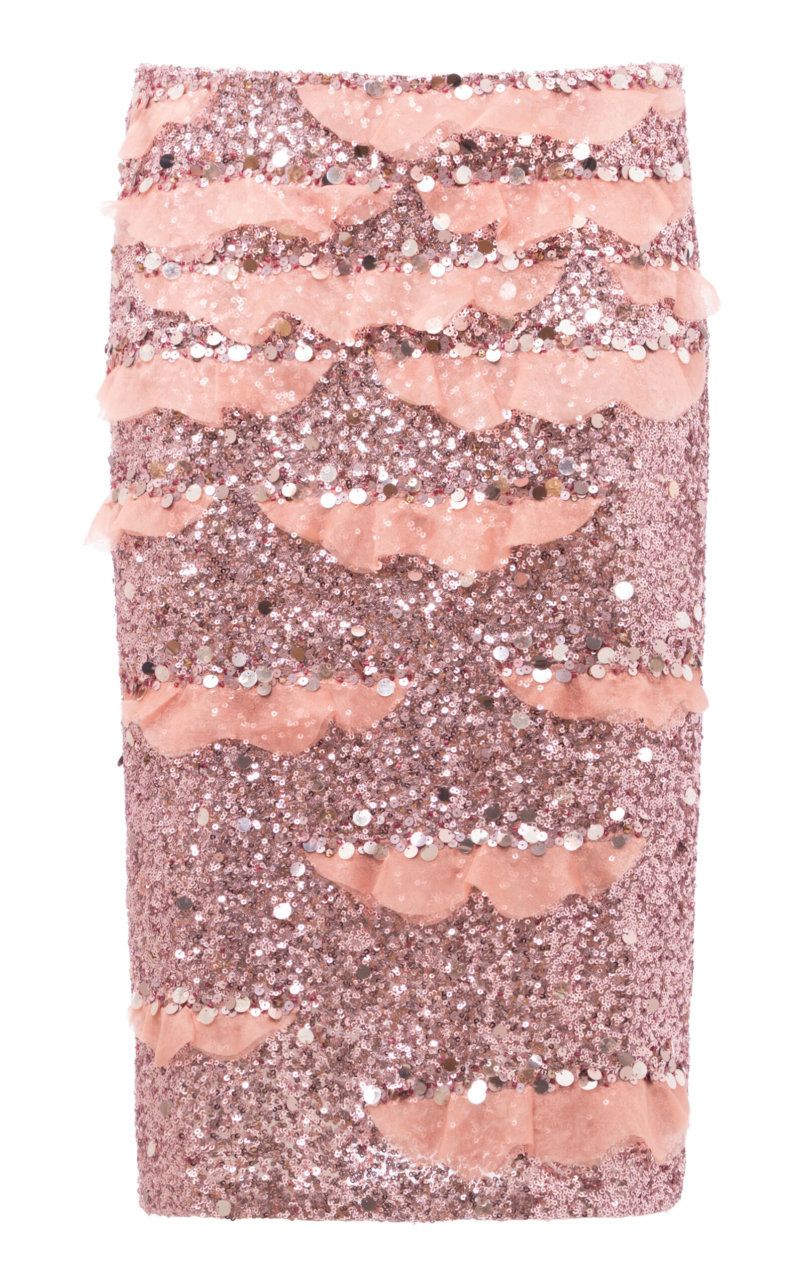Des_phemmes Classic Embellished Midi Skirt In Pink