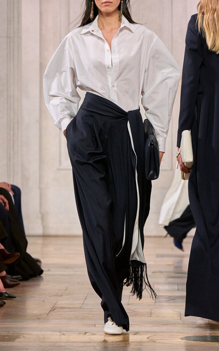 Ralph Lauren Caspare Parachute Poplin Shirt In White
