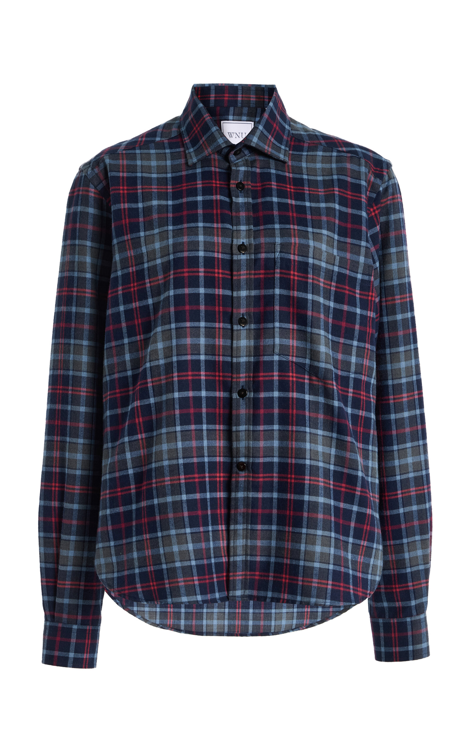 With Nothing Underneath - Exclusive The Classic Plaid Cotton-Wool Shirt - Plaid - UK 8 - Moda Operandi