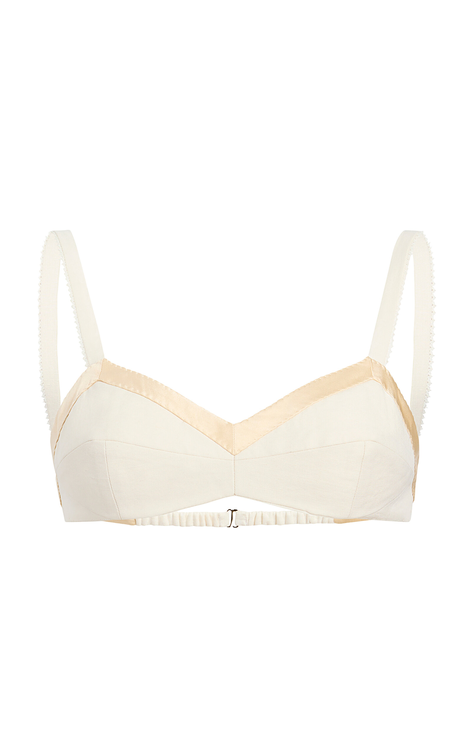 Khaite Adrian Lace Bra Top In Ivory