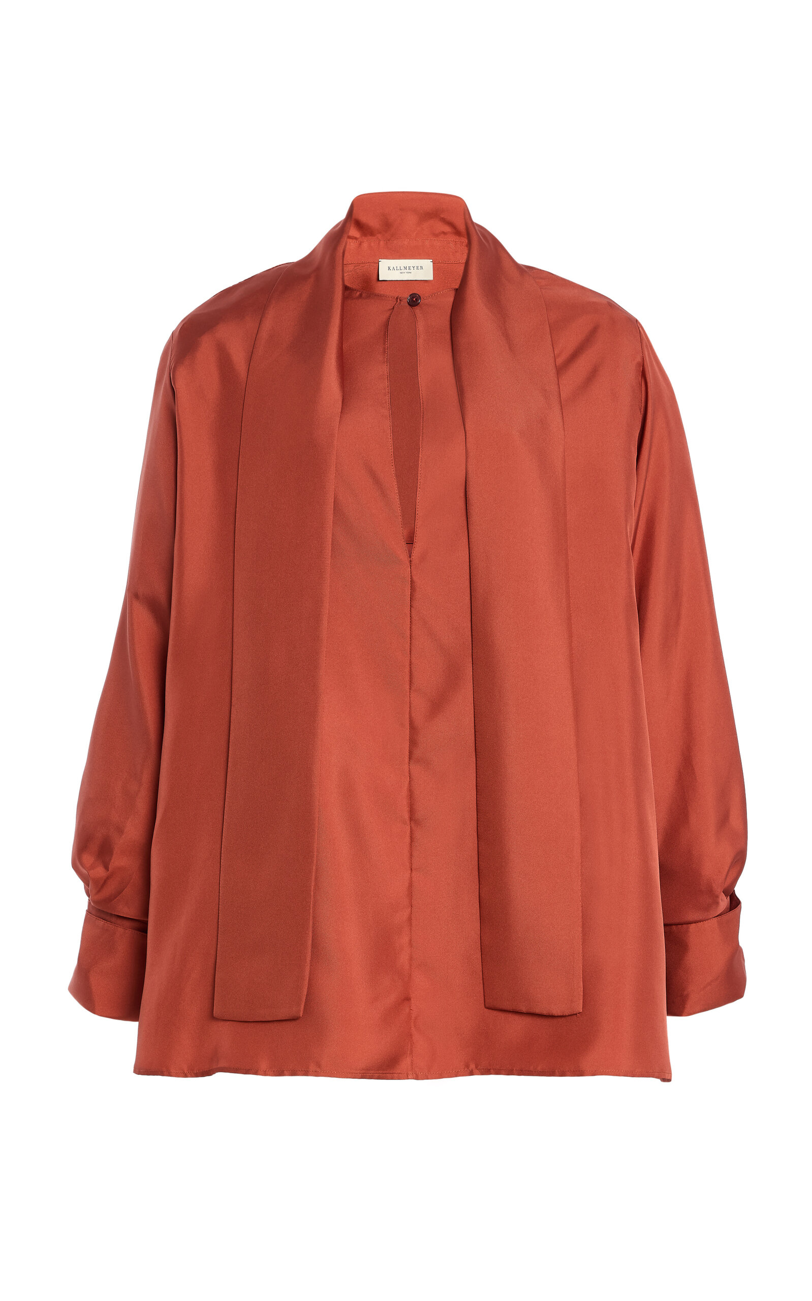 Kallmeyer Merryn Keyhole Silk Top In Brown