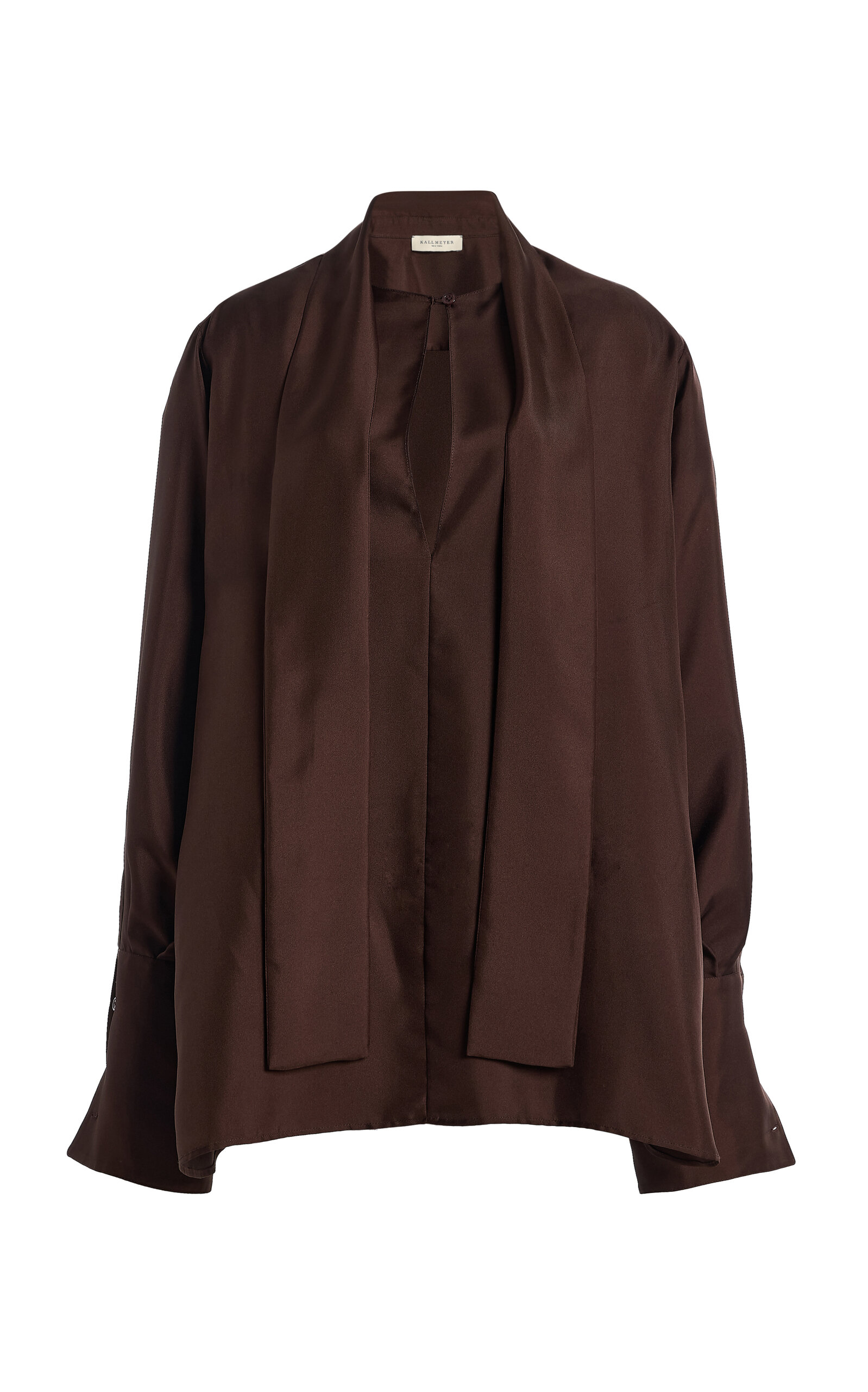 Kallmeyer Merryn Keyhole Silk Top In Brown