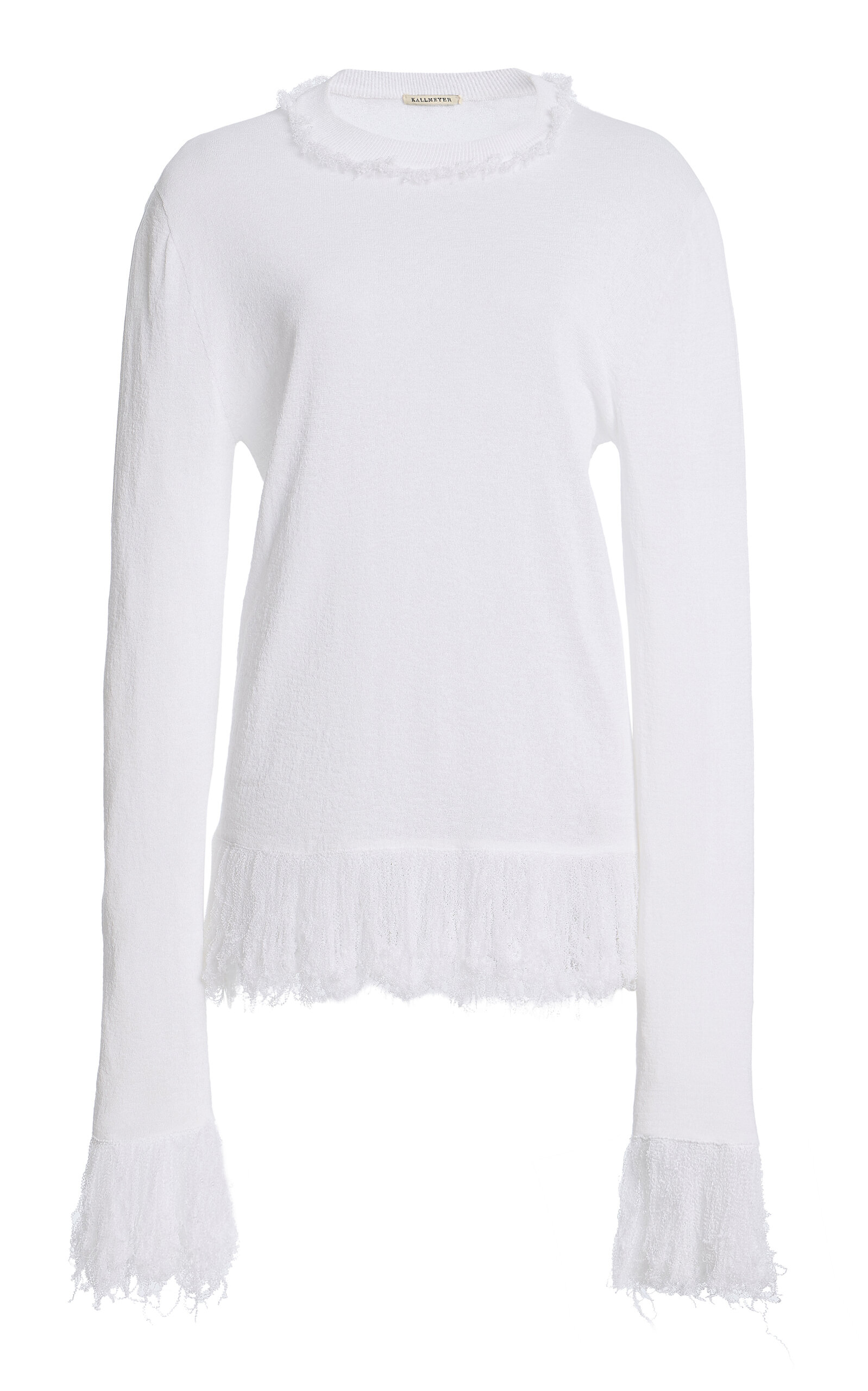 Kallmeyer Neave Fringe-trim Crewneck In White