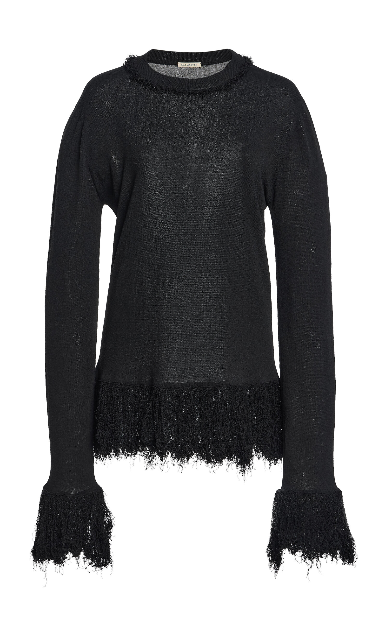 Kallmeyer Neave Fringe-trim Crewneck In Black