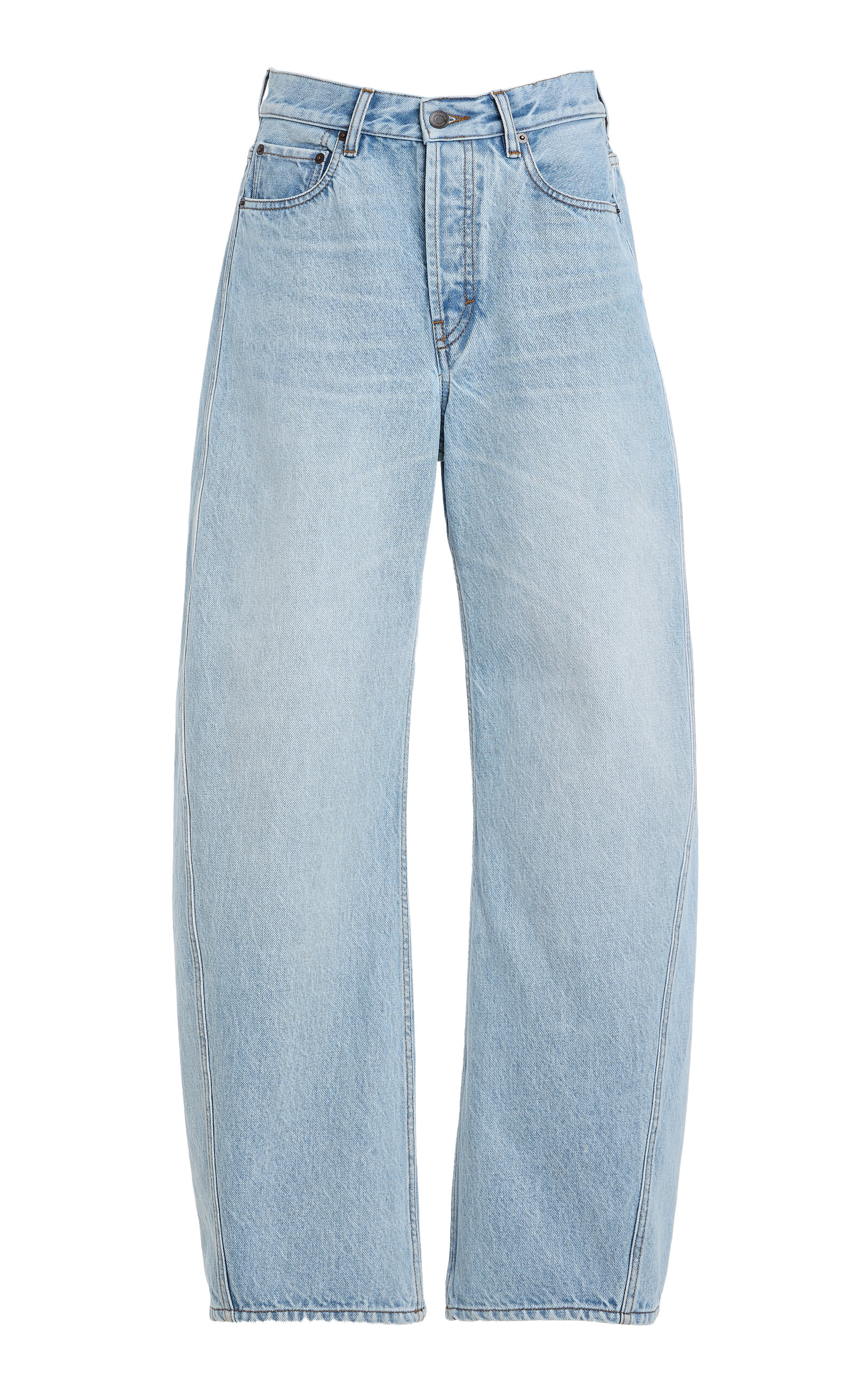 Kallmeyer Callum Light Wash Barrel Jeans In Blue
