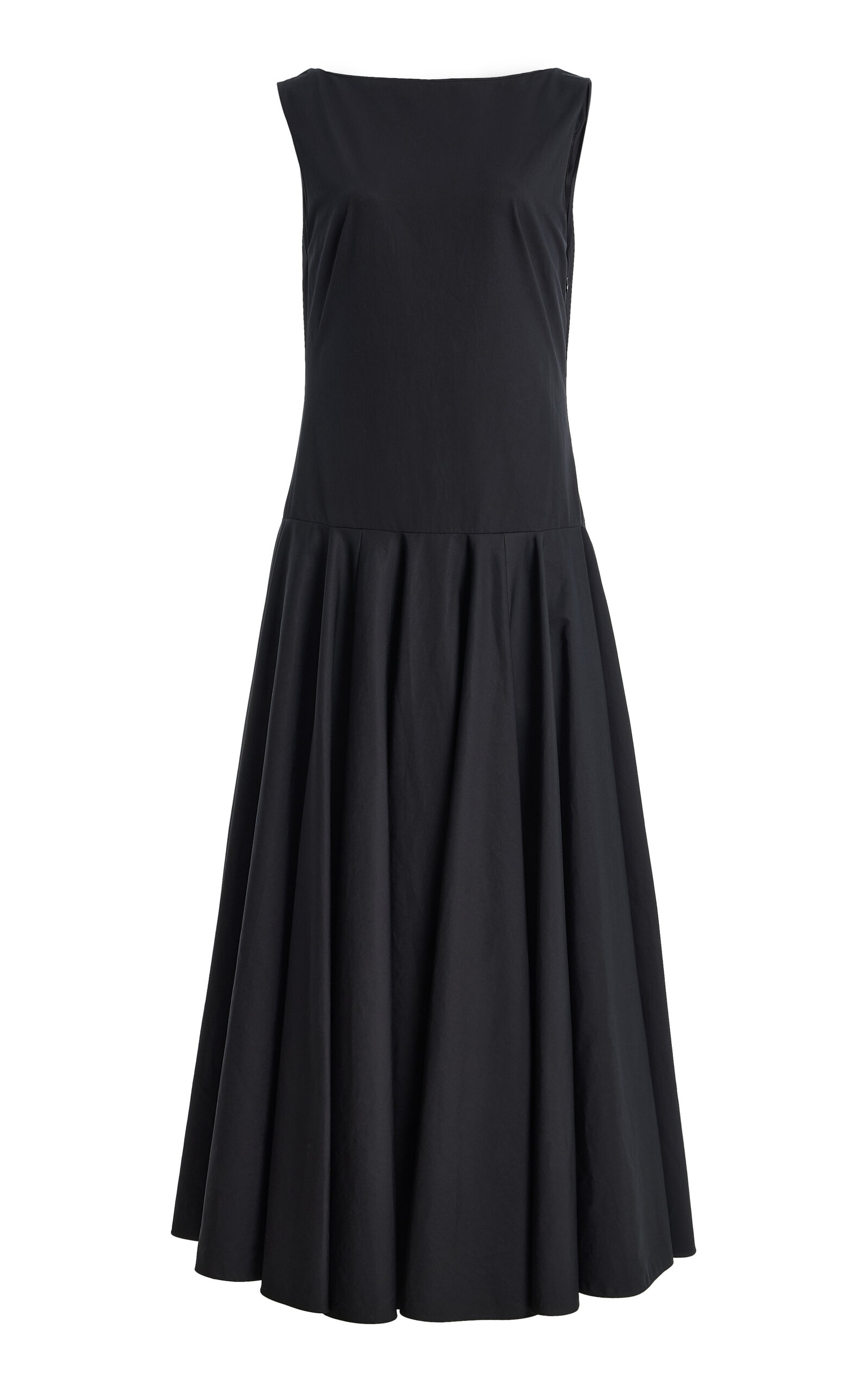Kallmeyer Tiana Drop-waist Cotton Maxi Dress In Blue