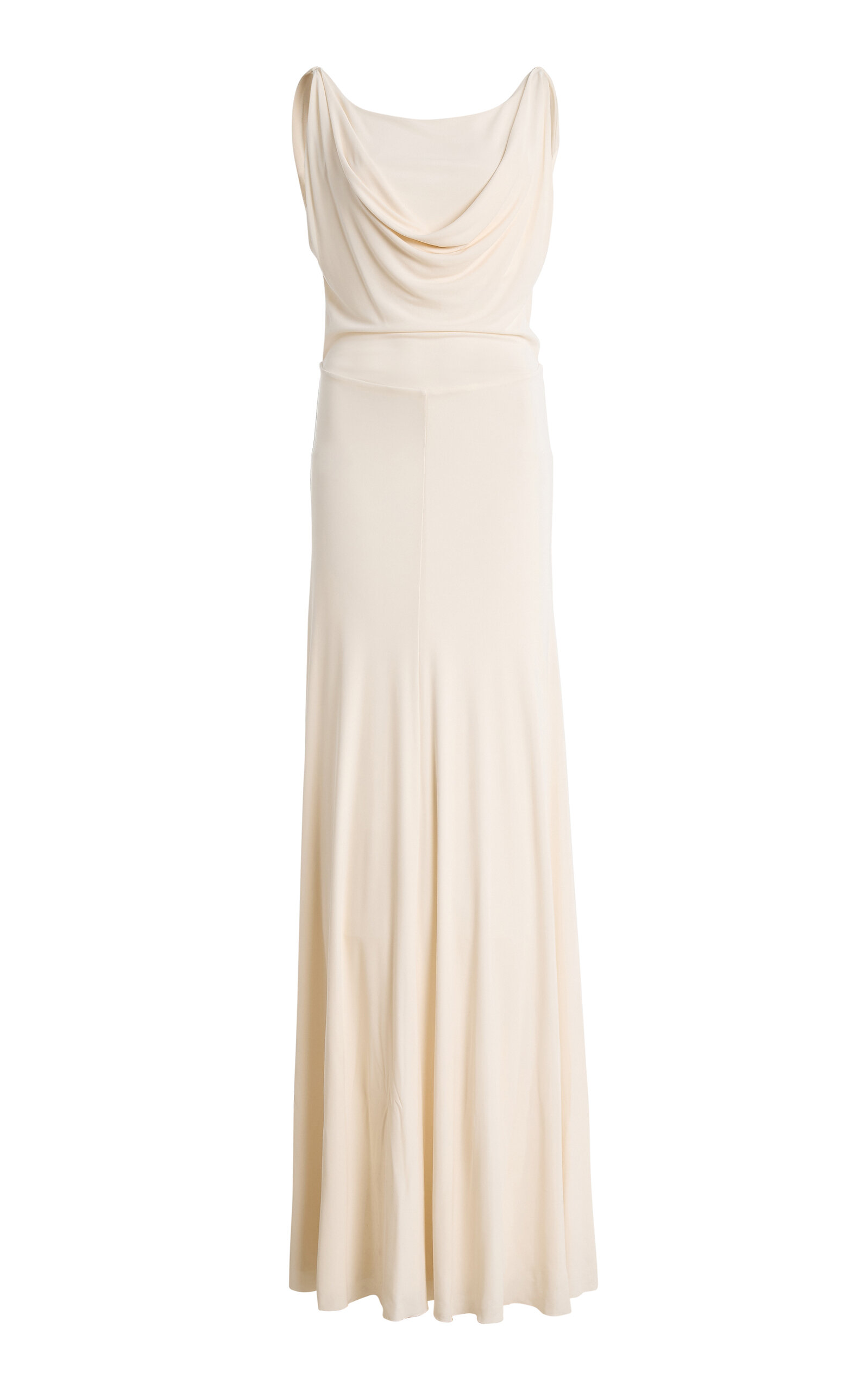 Kallmeyer Odette Cowl Neck Maxi Dress In Neutral