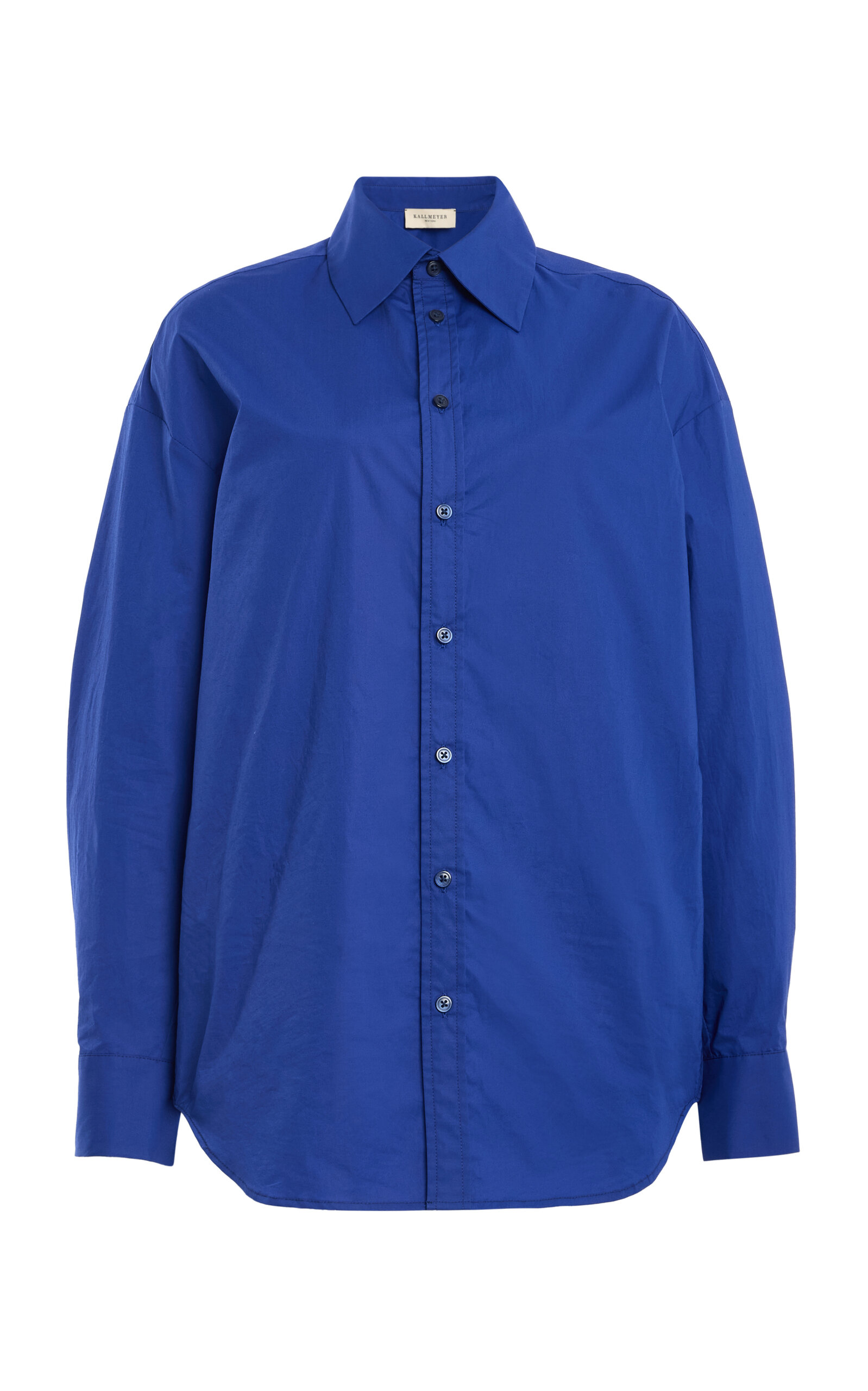 Kallmeyer Dani Cotton Button Up Shirt In Blue