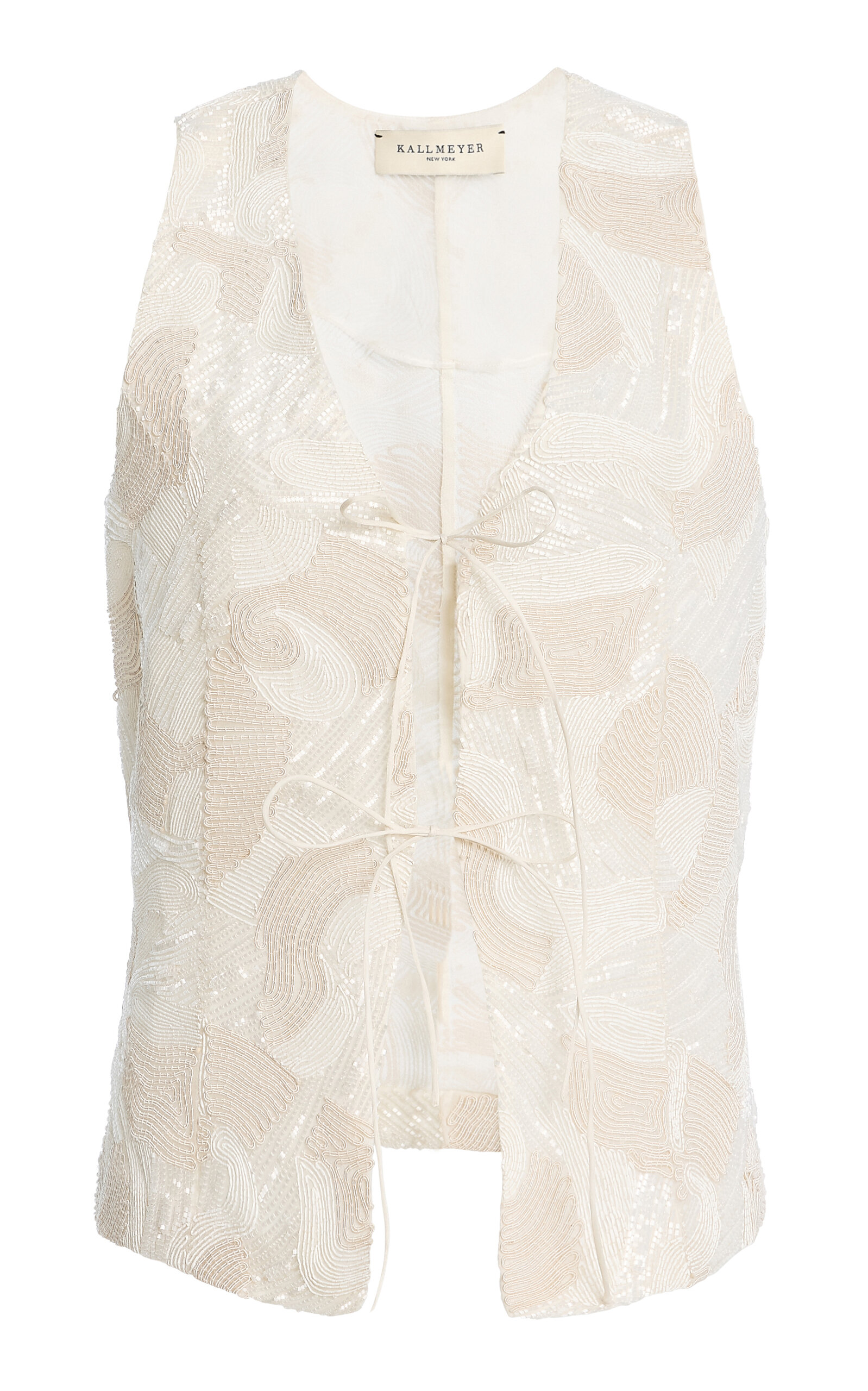 Kallmeyer Dauphine Embroidered Vest In White