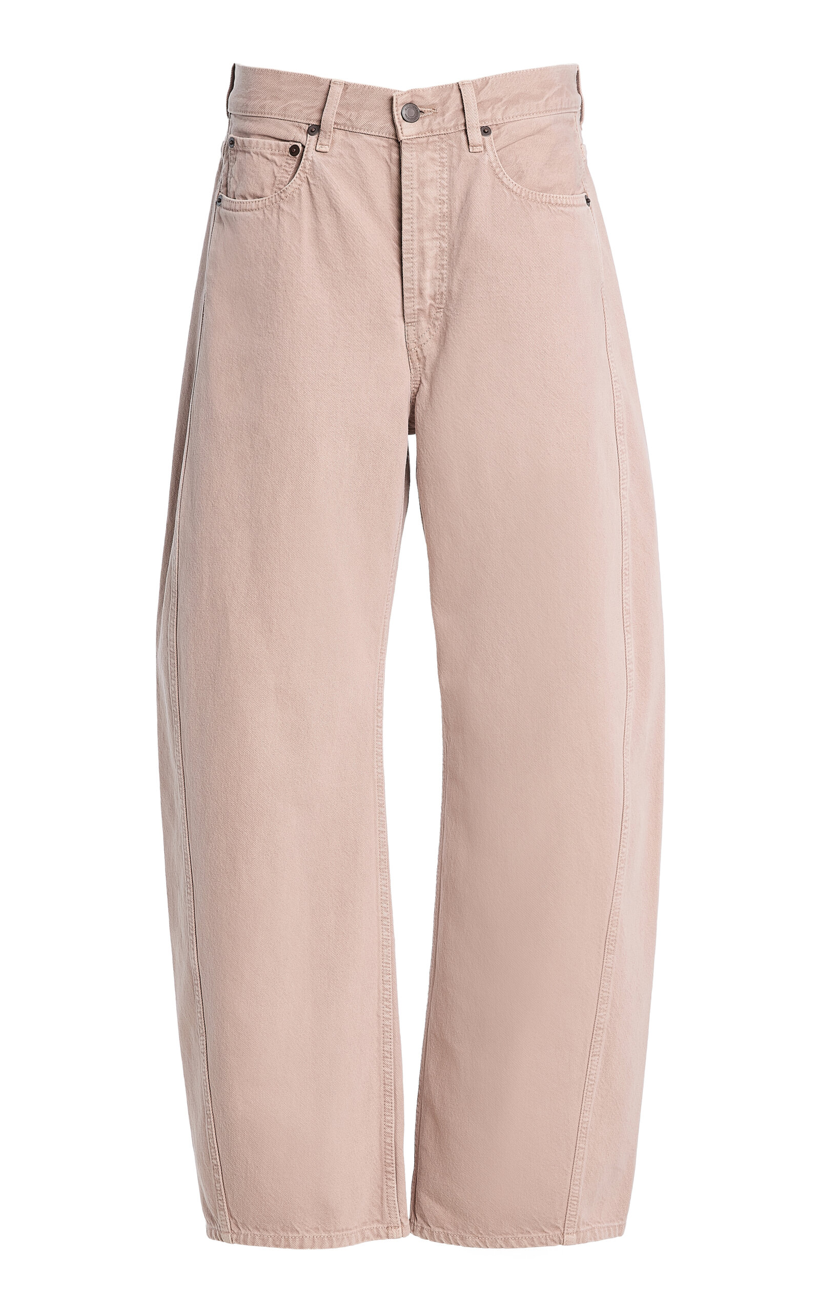 Kallmeyer Callum Grey Wash Barrel Jeans In Pink
