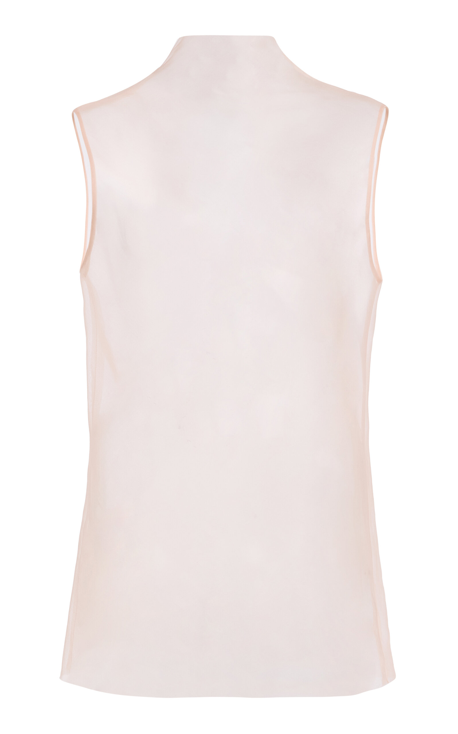 Kallmeyer Marfa High Neck Silk Top In Neutral
