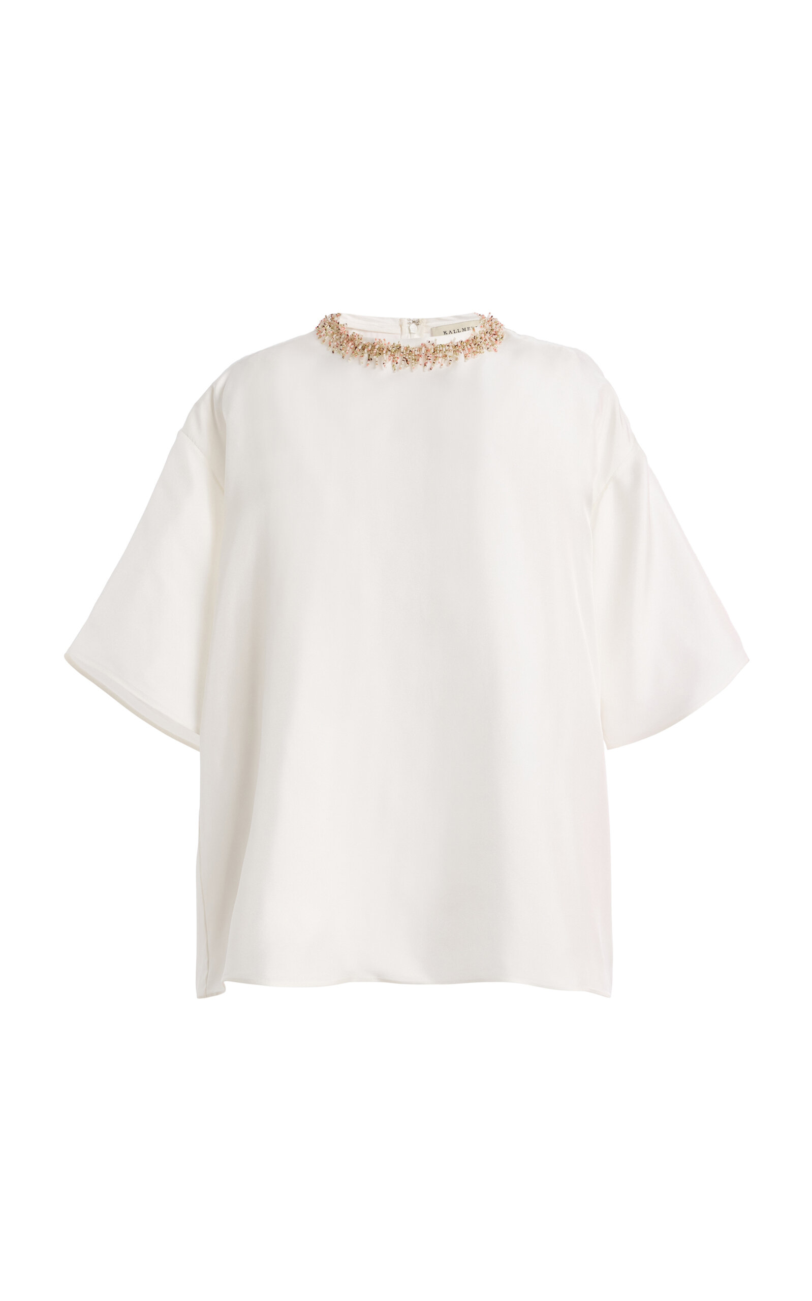 Kallmeyer Otis Bead-embellished Tee In White