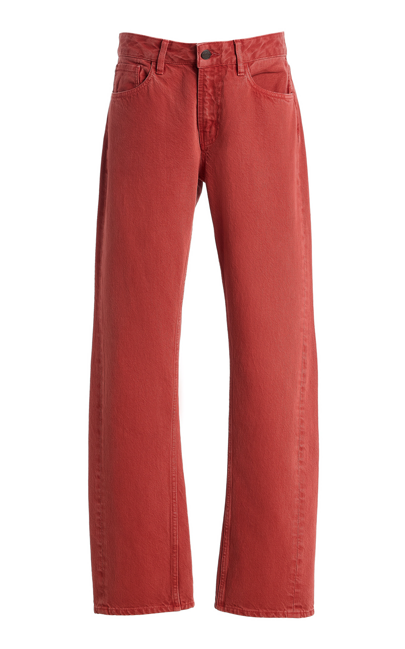 Kallmeyer Adina Low-rise Straight-leg Jeans In Red