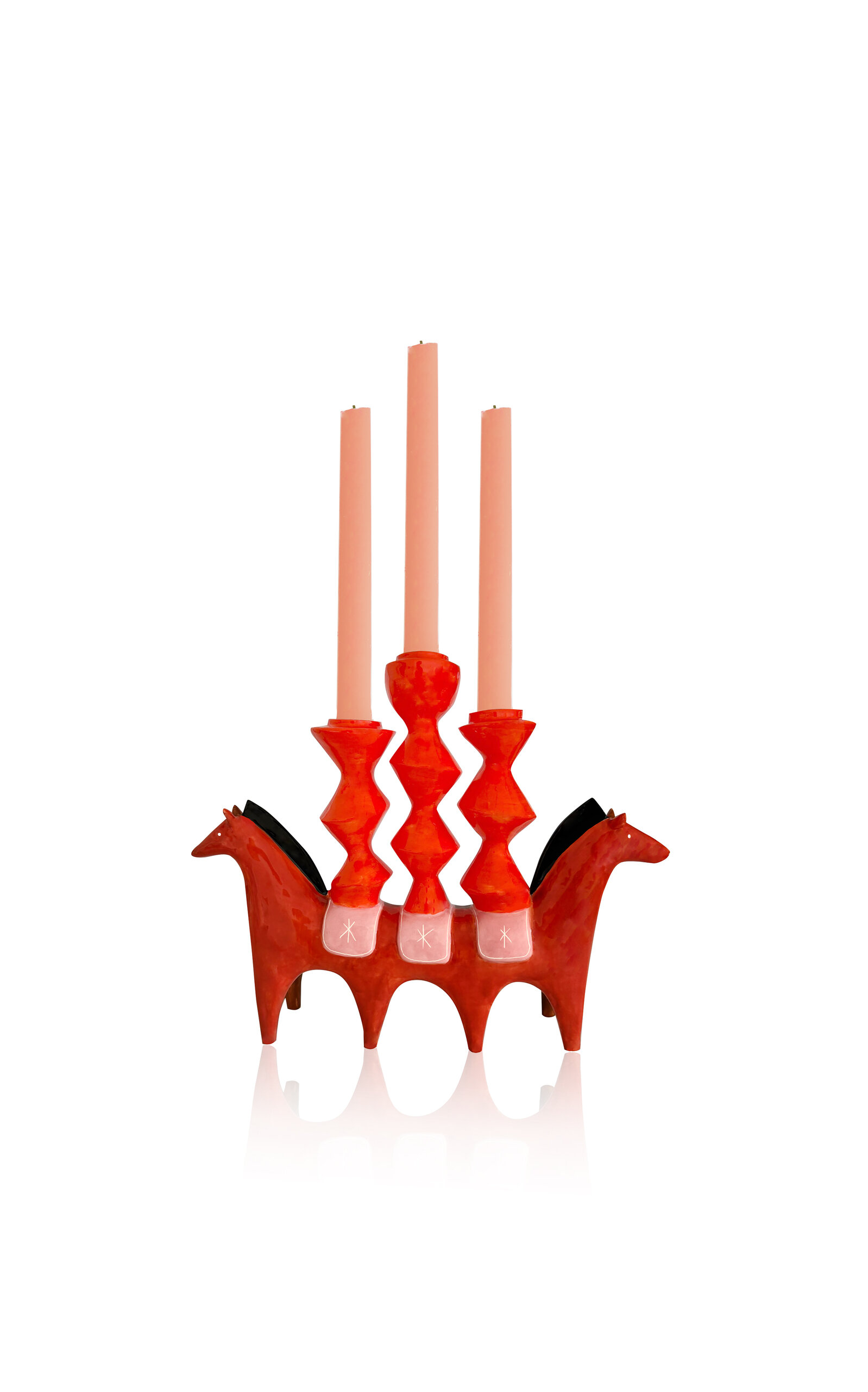 Laetitia Rouget - Riding Twins 3 Armed Candleholder - Multi