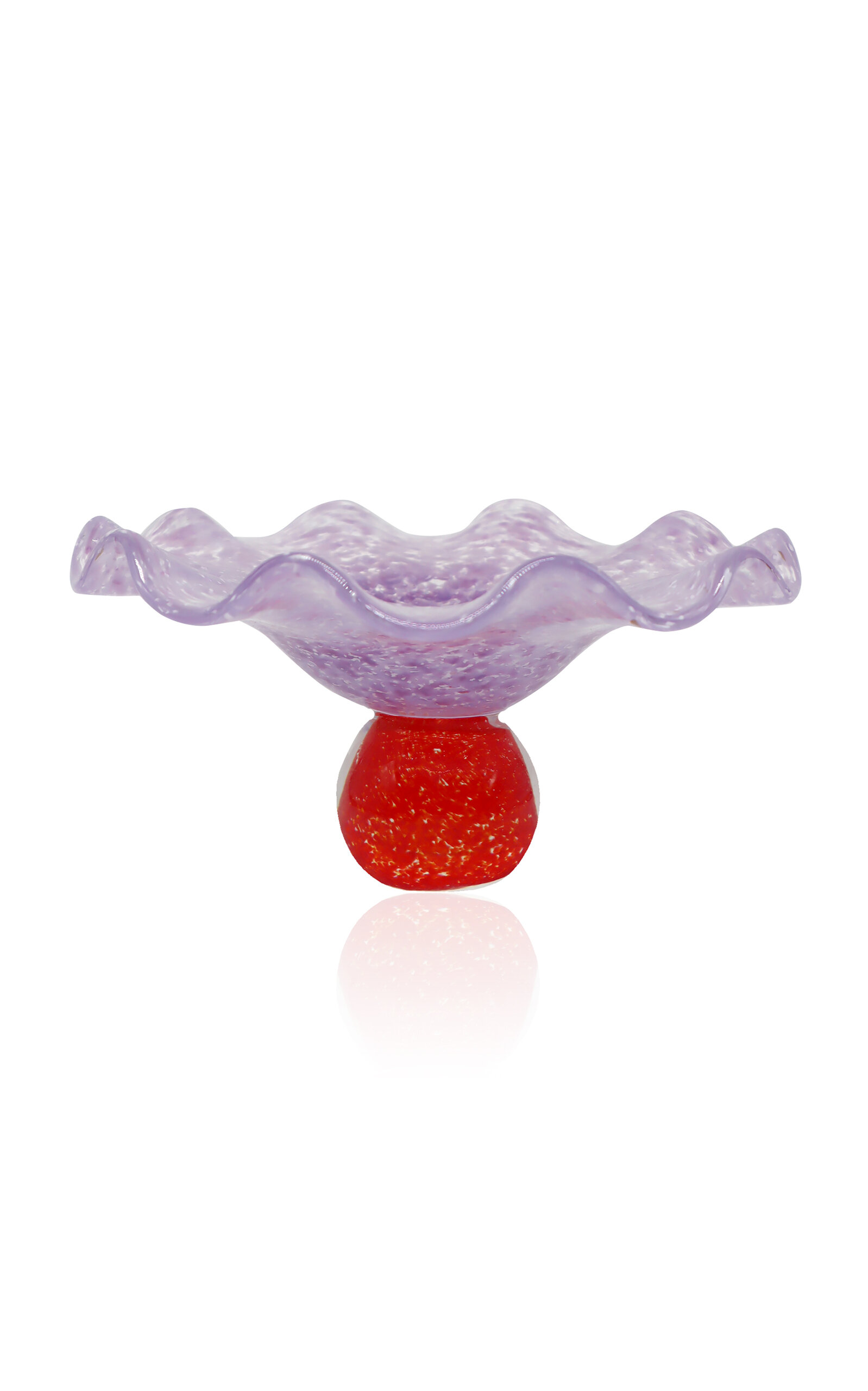 Laetitia Rouget - Ana Glass Soucoupe Red And Lilac - Multi