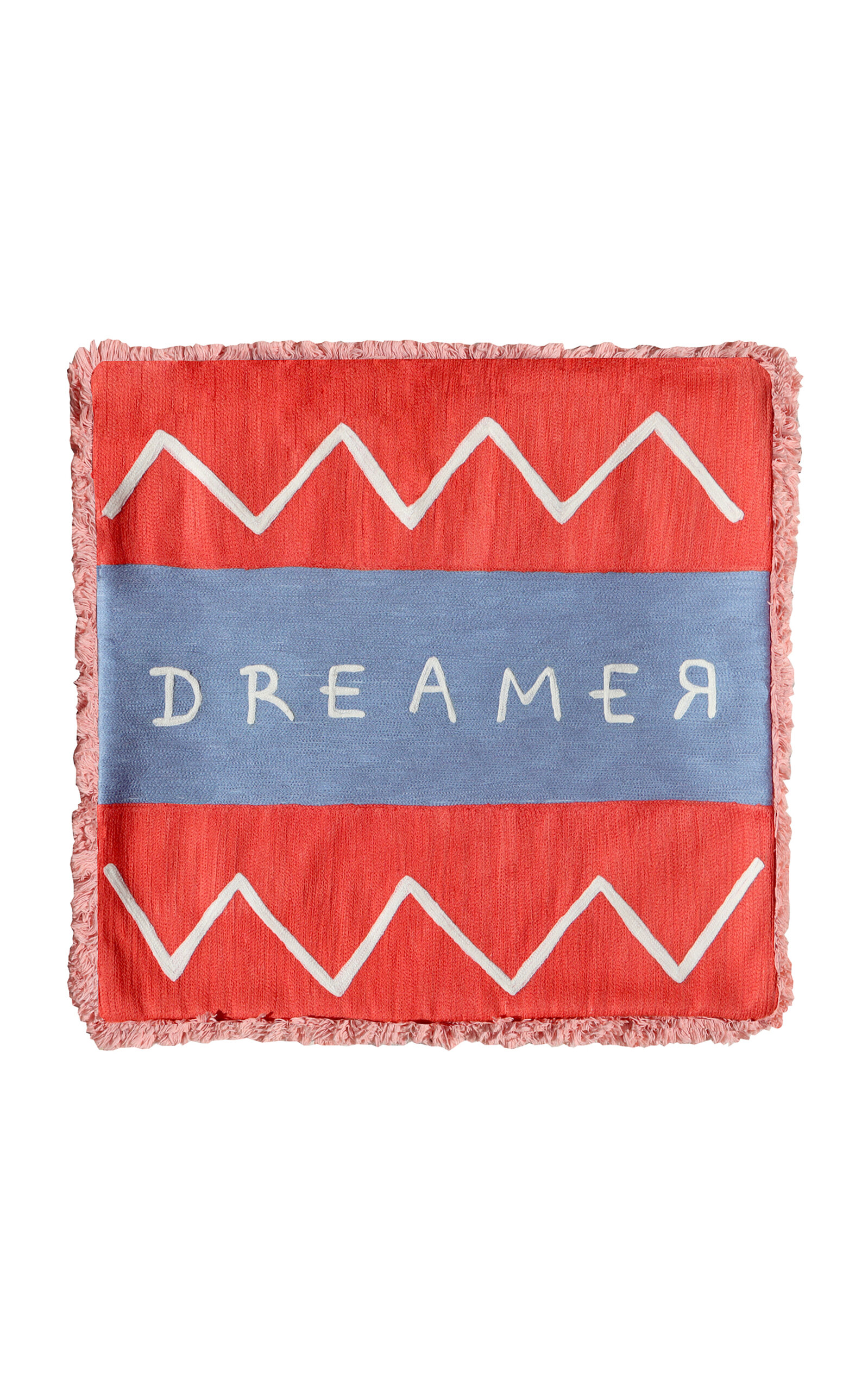 Laetitia Rouget - Dreamer Cushion - Chain Stitch And Cottonfringes - Multi