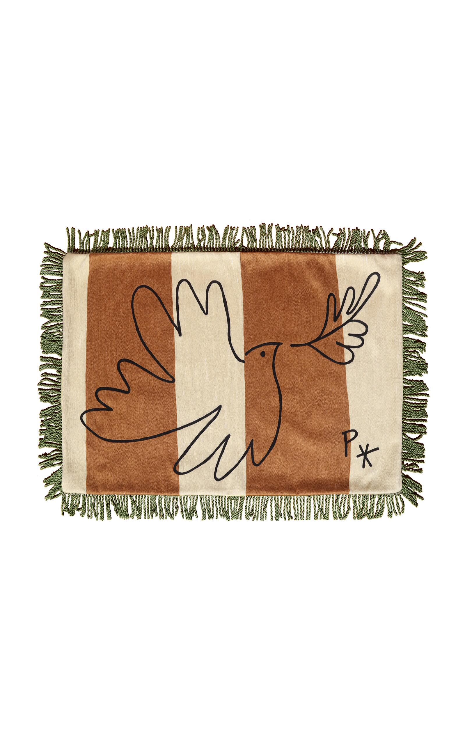 Laetitia Rouget - Hope - Maxi Cushion Zith Ornamental Fringesand Chain Stitch - Multi