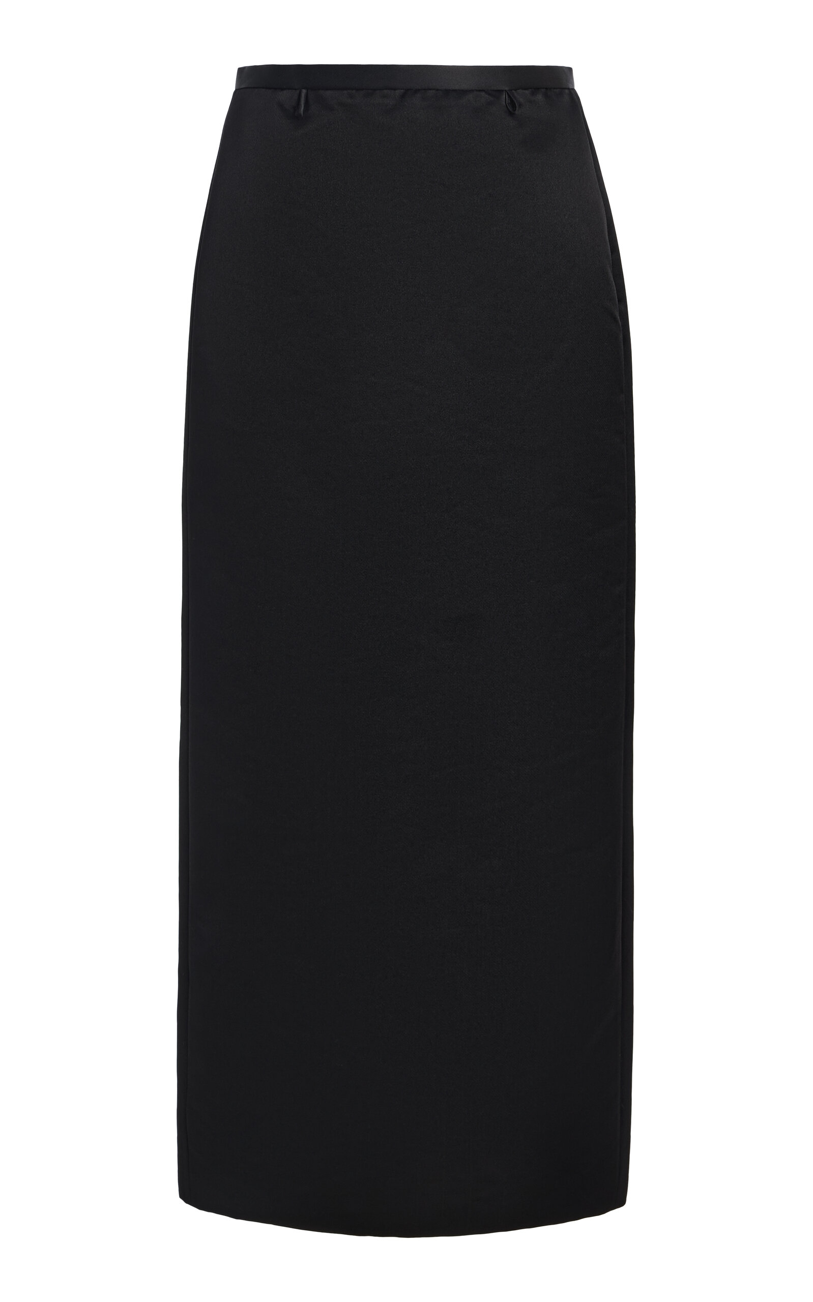 Calvin Klein Collection Maelys Mid-rise Silk-wool Midi Skirt In Black