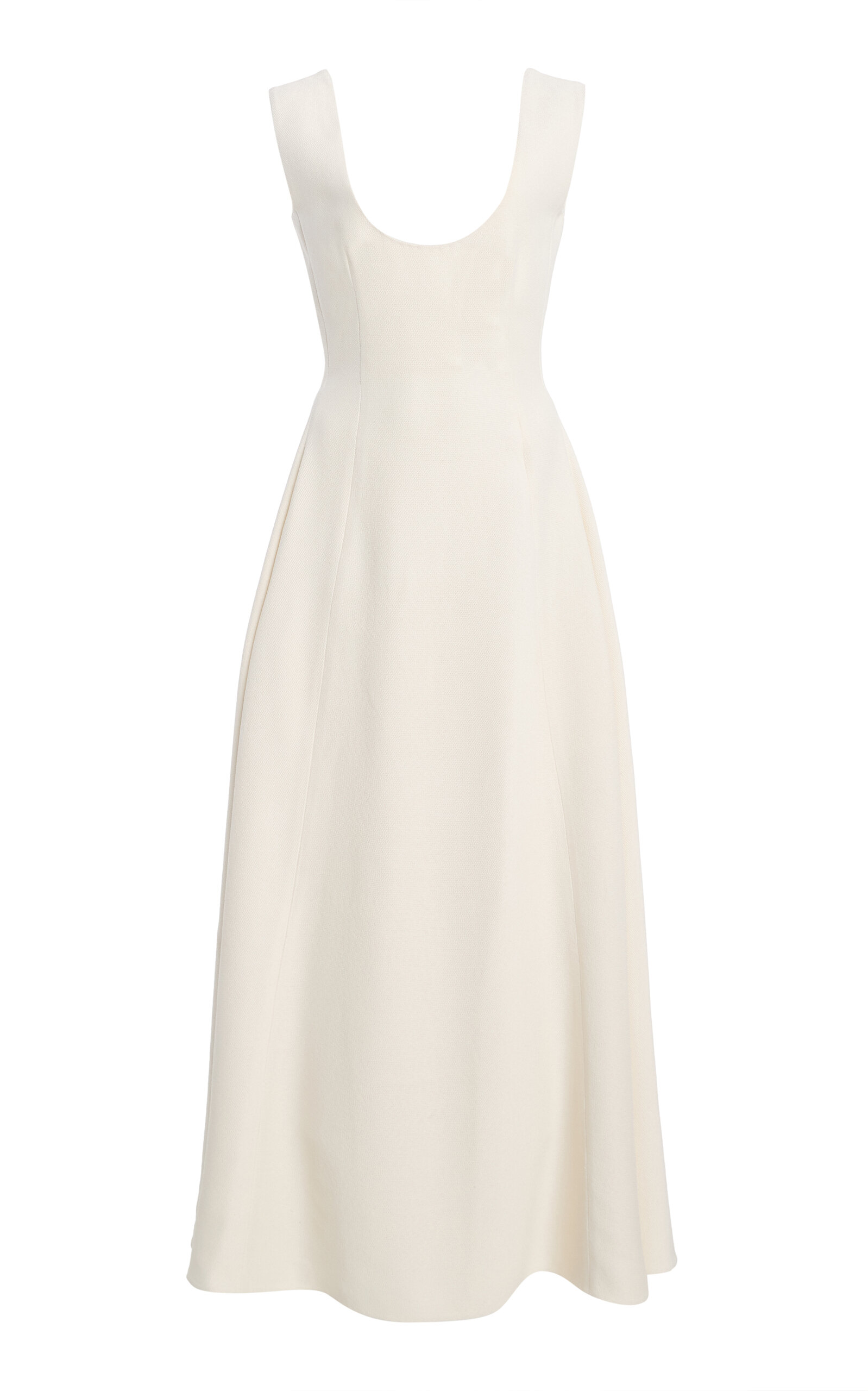 Calvin Klein Collection Margo Scoop-neck Maxi Dress In Ivory