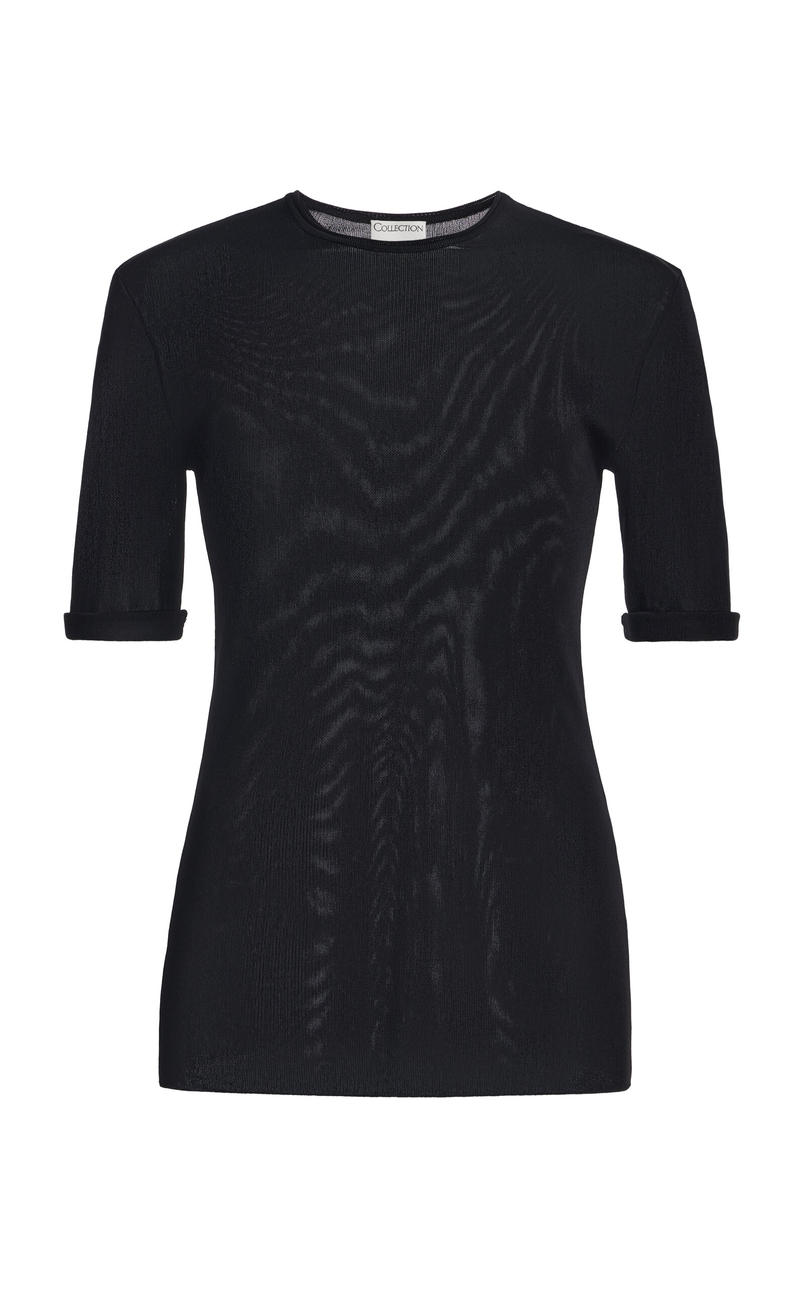Calvin Klein Collection Clothilde Half-sleeve Top In Black