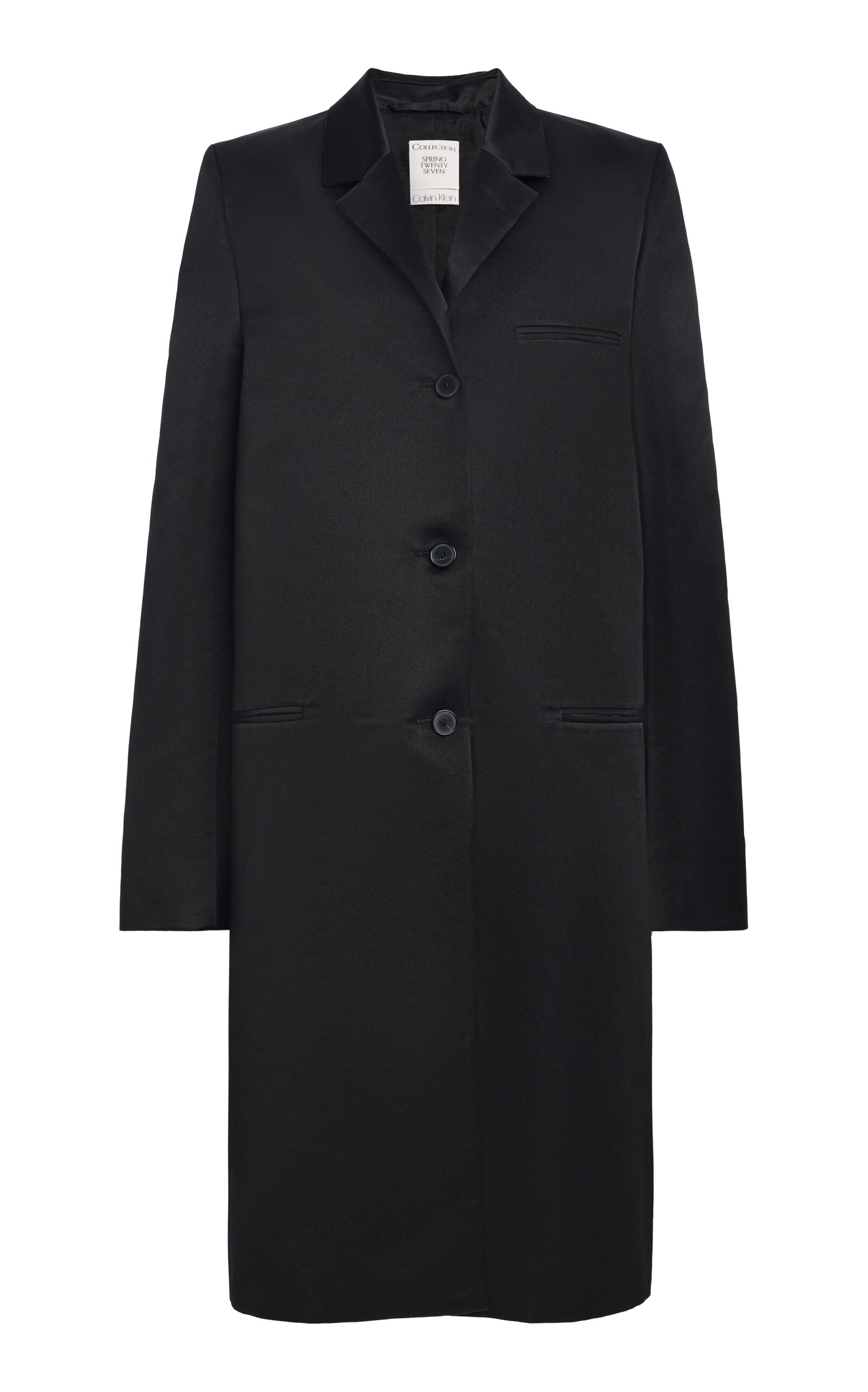 Calvin Klein Collection Zana Single-breasted Coat In Black