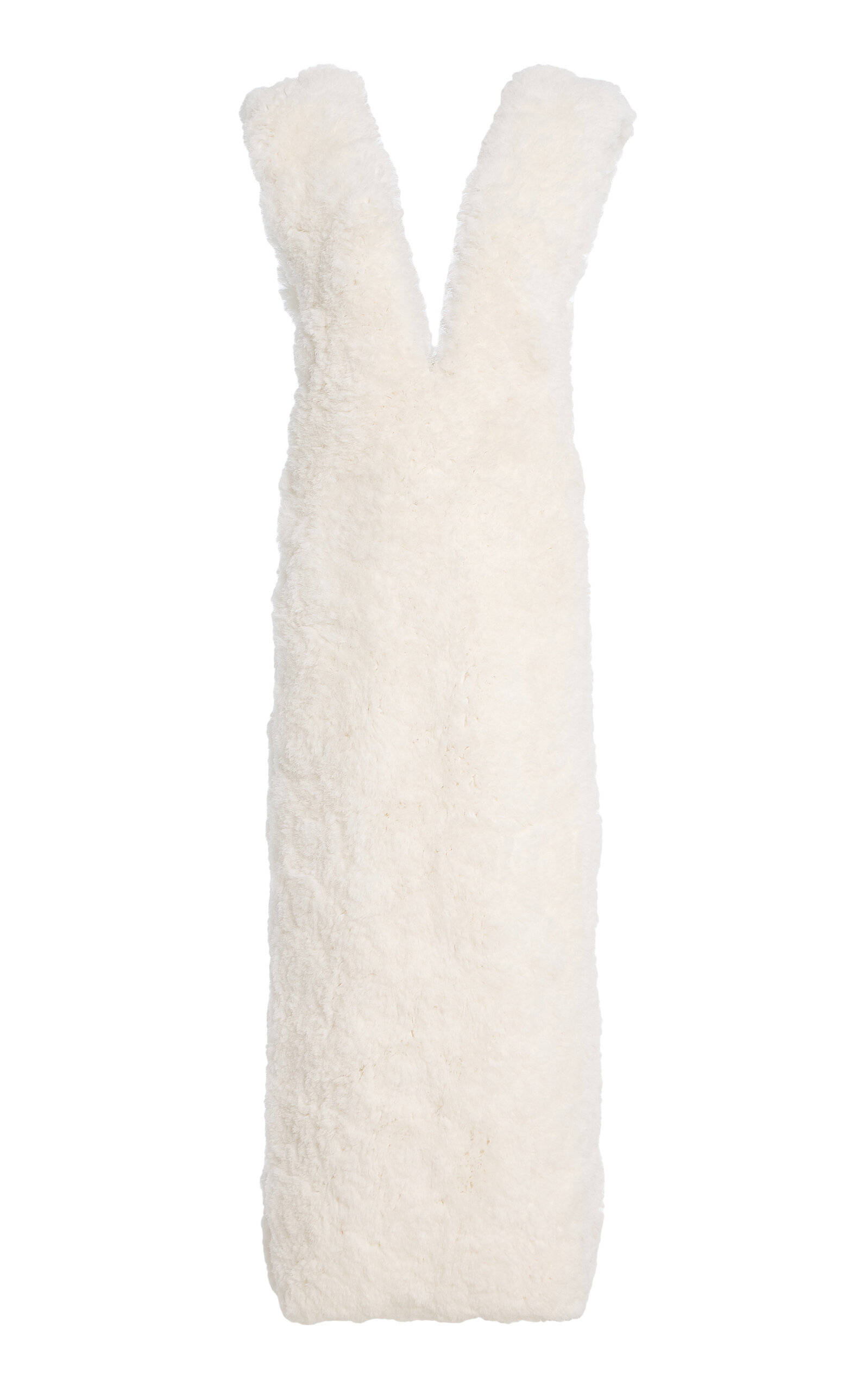 Calvin Klein Collection Chiffon Flower Cotton Maxi Dress In White