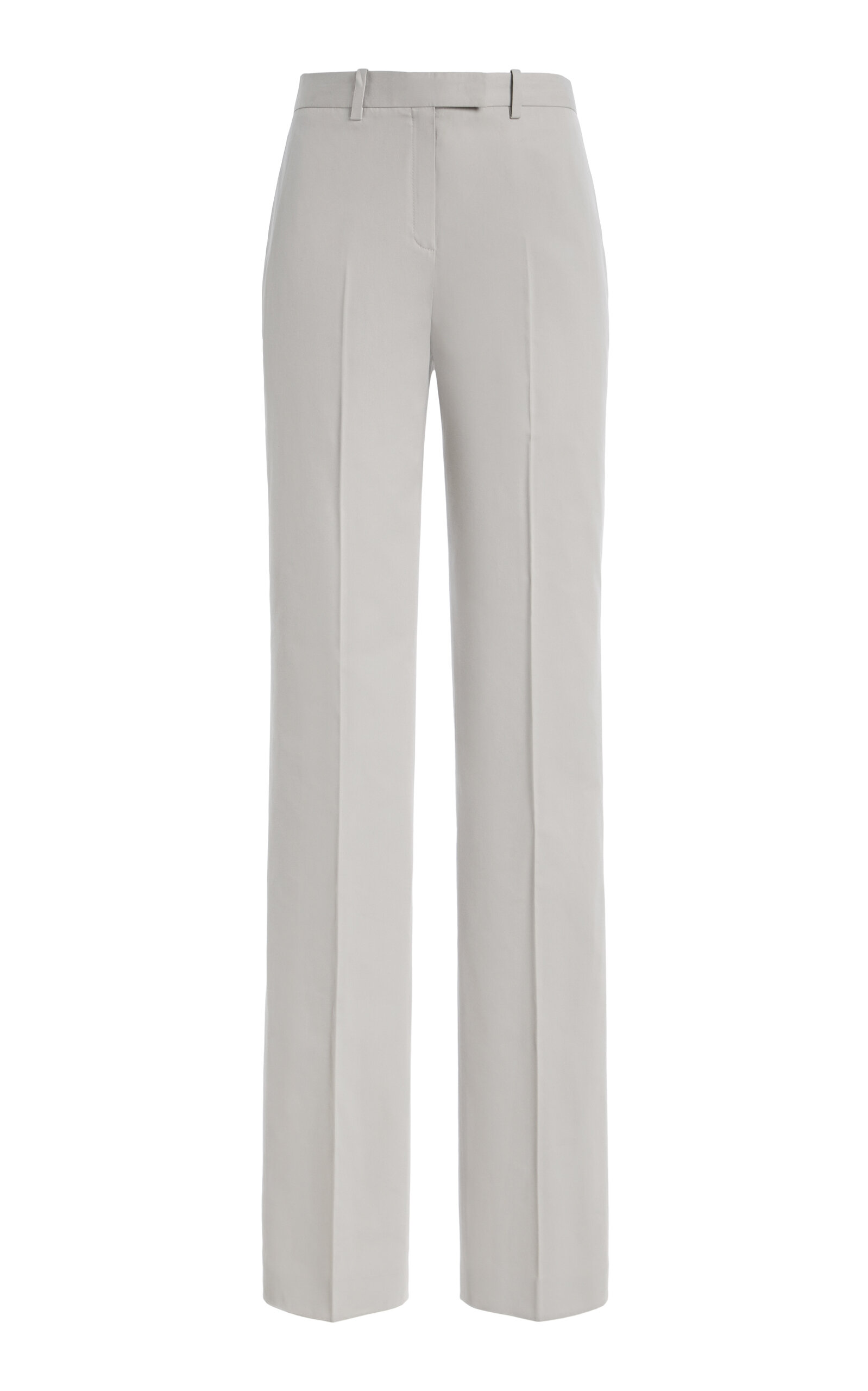 Calvin Klein Collection Nellie Mid-rise Linen-blend Tapered-leg Pants In Light Grey