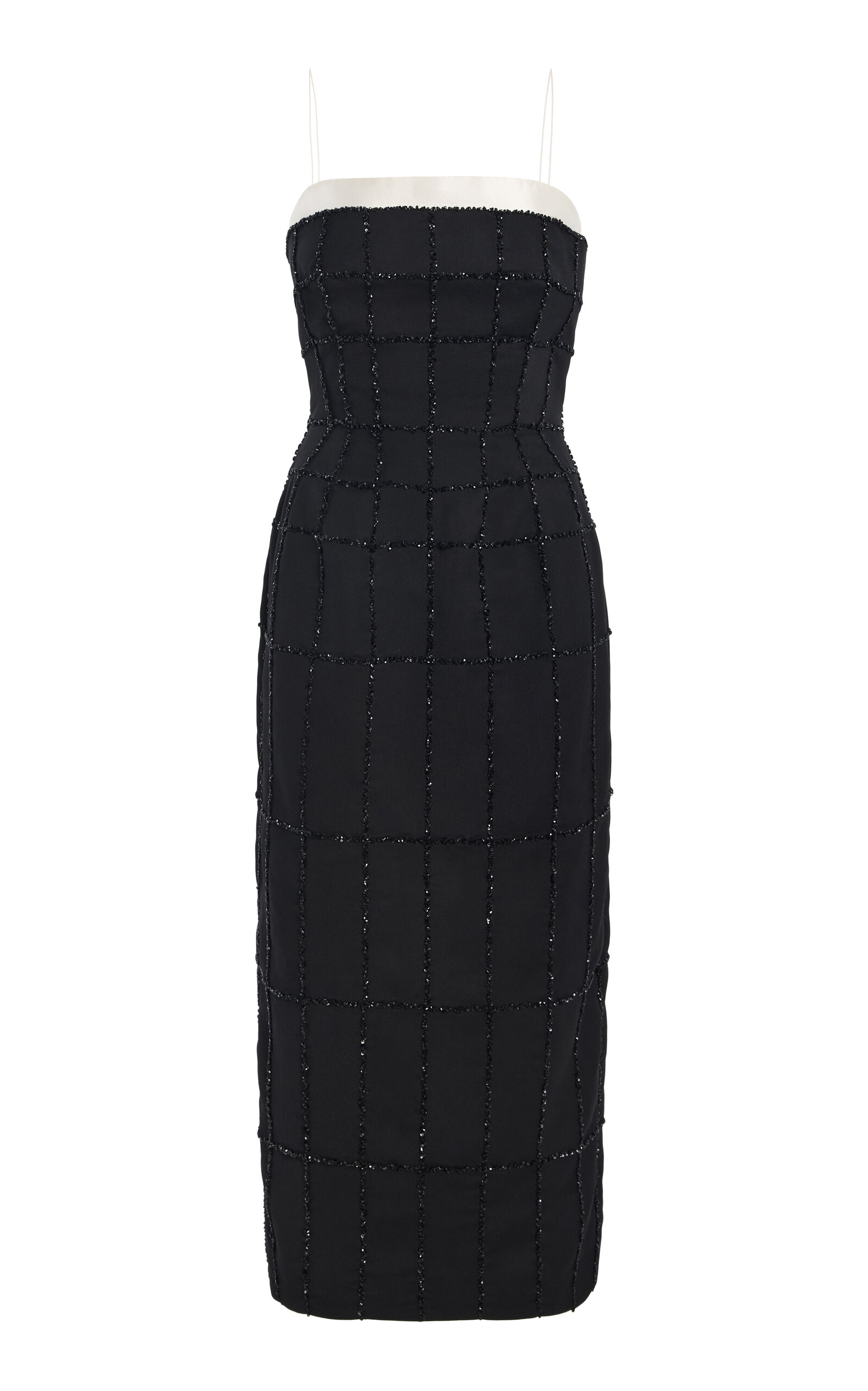 Calvin Klein Collection Paige Embellished Midi Dress In Black
