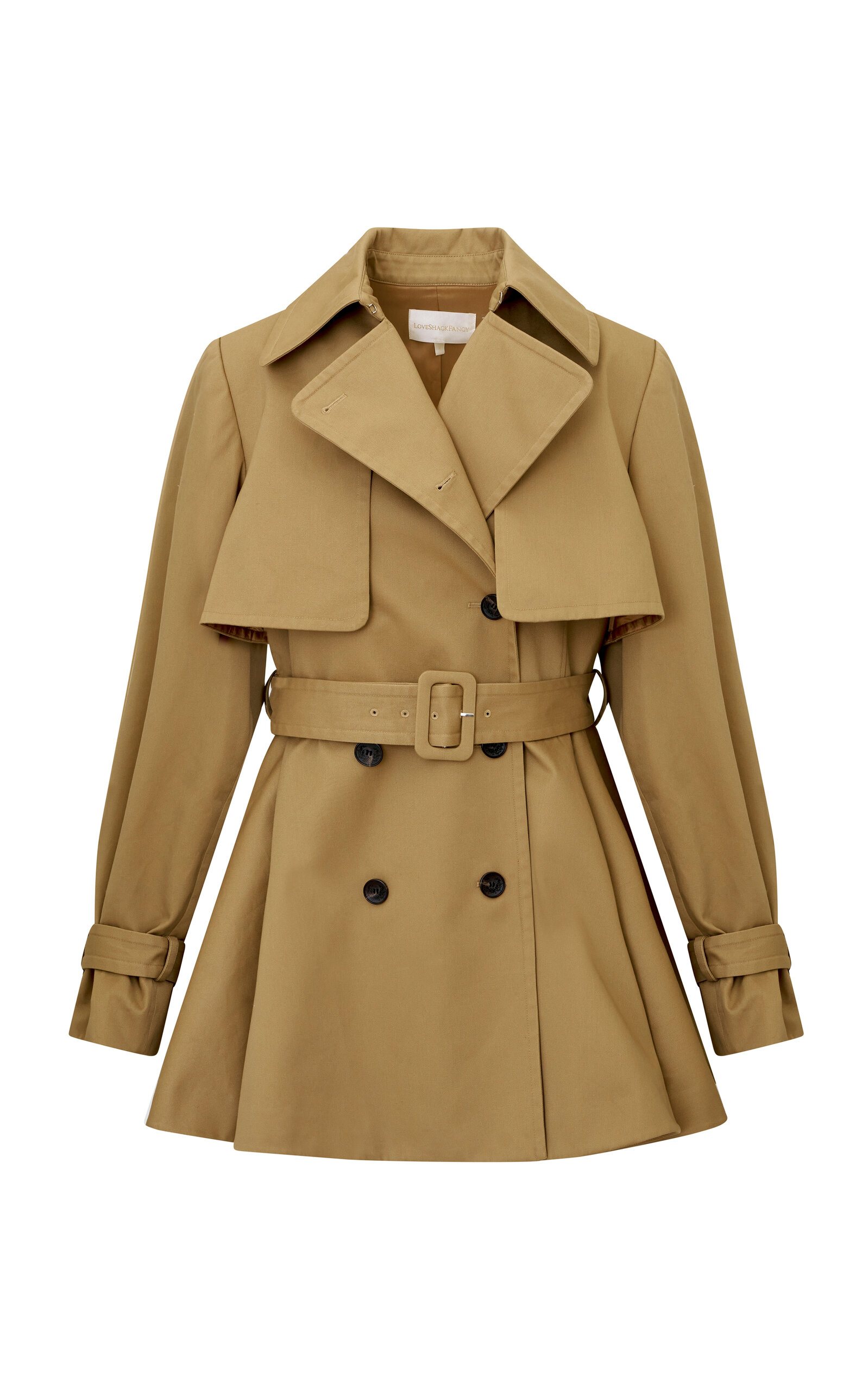 Loveshackfancy Aravynne Evermore Trench Jacket In Tan