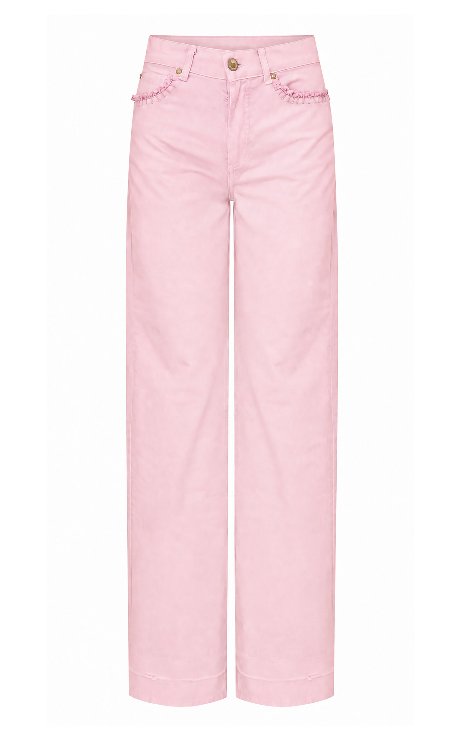 Loveshackfancy Rinanne Pastel Distressed Denim Jeans In Pink