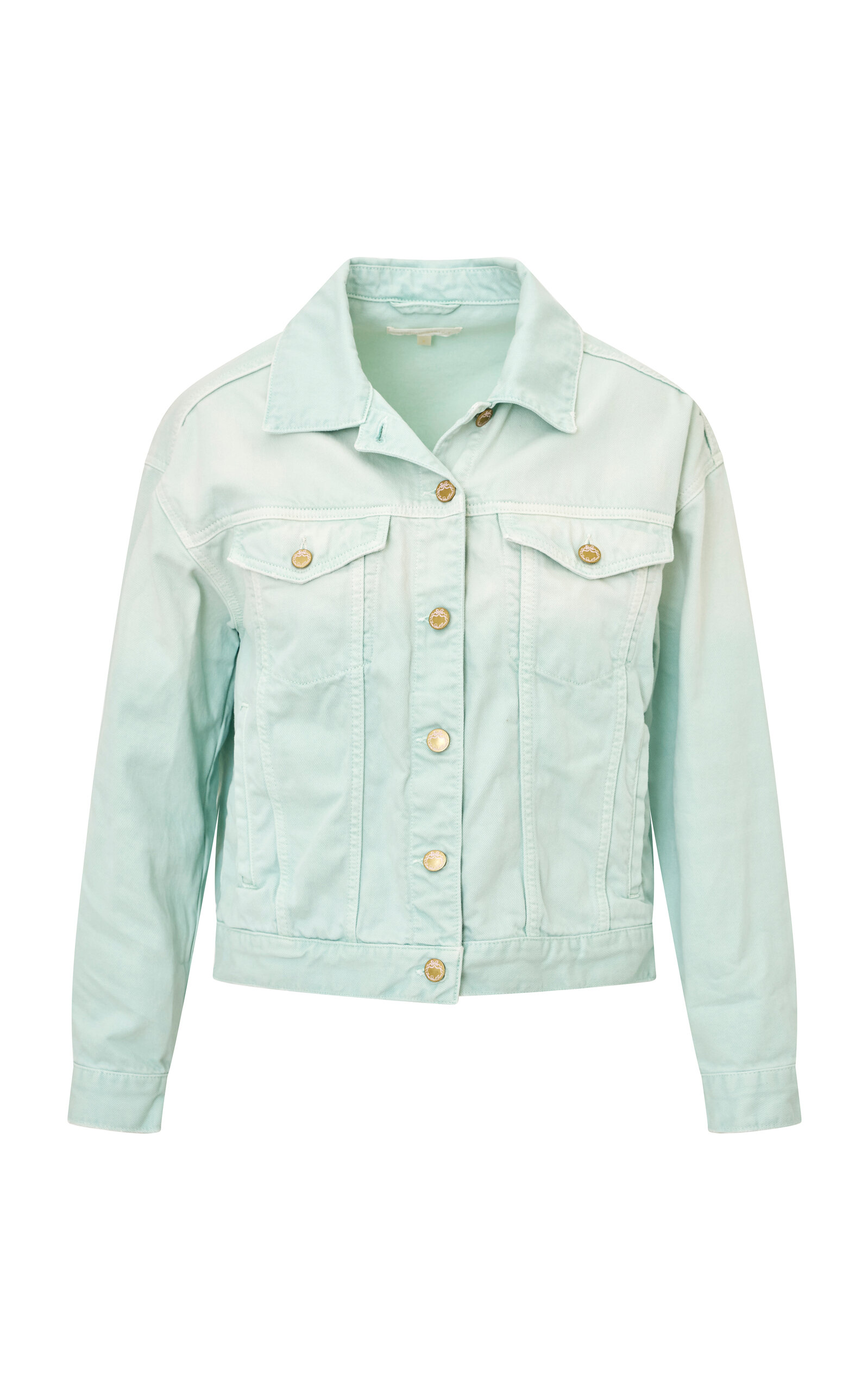 Loveshackfancy Alizbet Cotton Jacket In Green