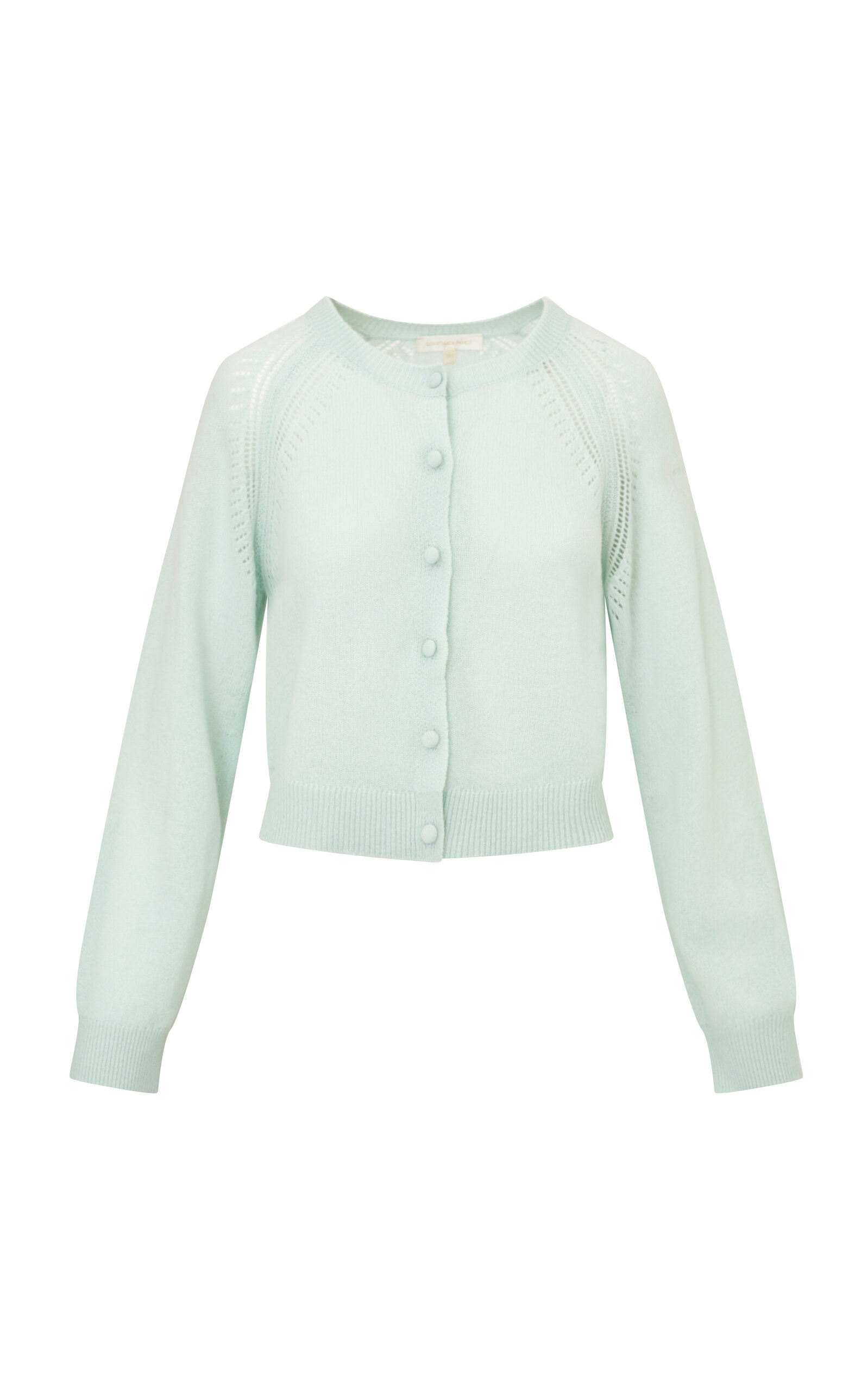Loveshackfancy Petralyn Fancy Cashmere Cardigan In Green