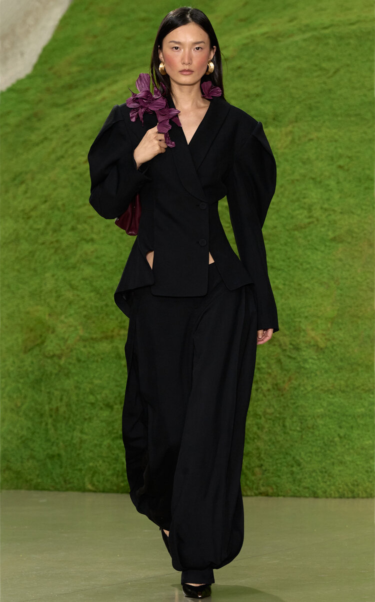 Cult Gaia Noan Wool-blend Pants In Black