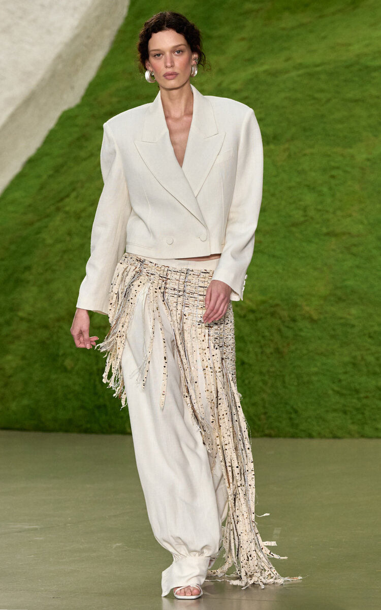 Cult Gaia Noan Wool-blend Pants In Ivory