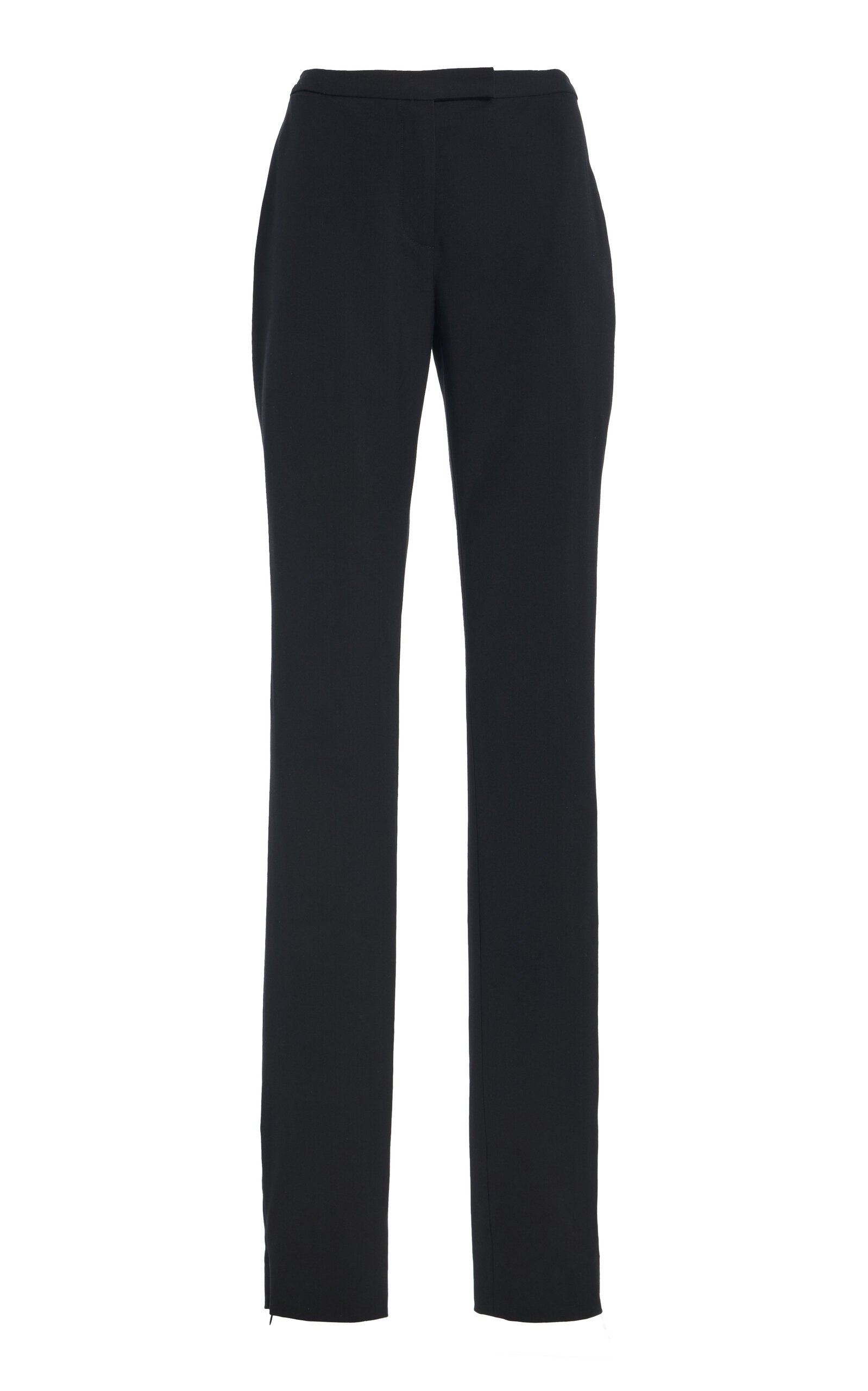 Colleen Allen Skinny Wool Suiting Pants In Black