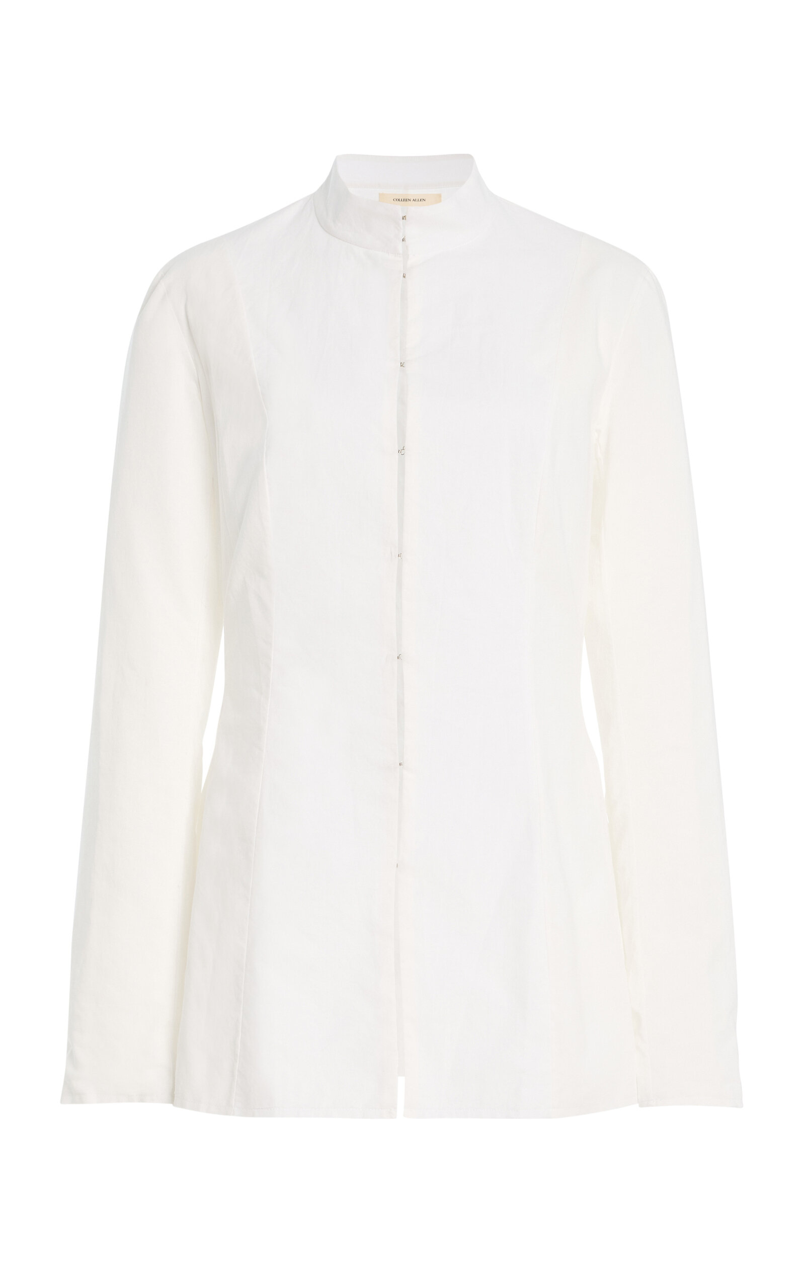 Colleen Allen Hook And Eye Cotton Voile Top In White