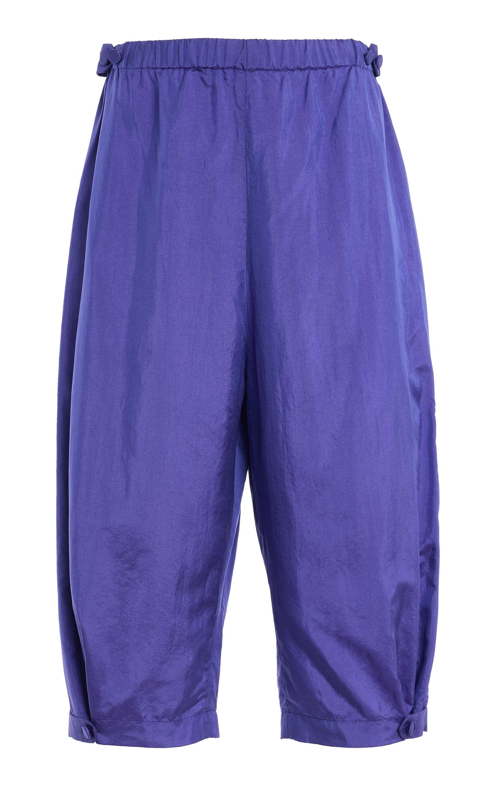 Colleen Allen Rehearsal Pocket-detailed Silk Taffeta Pants In Blue