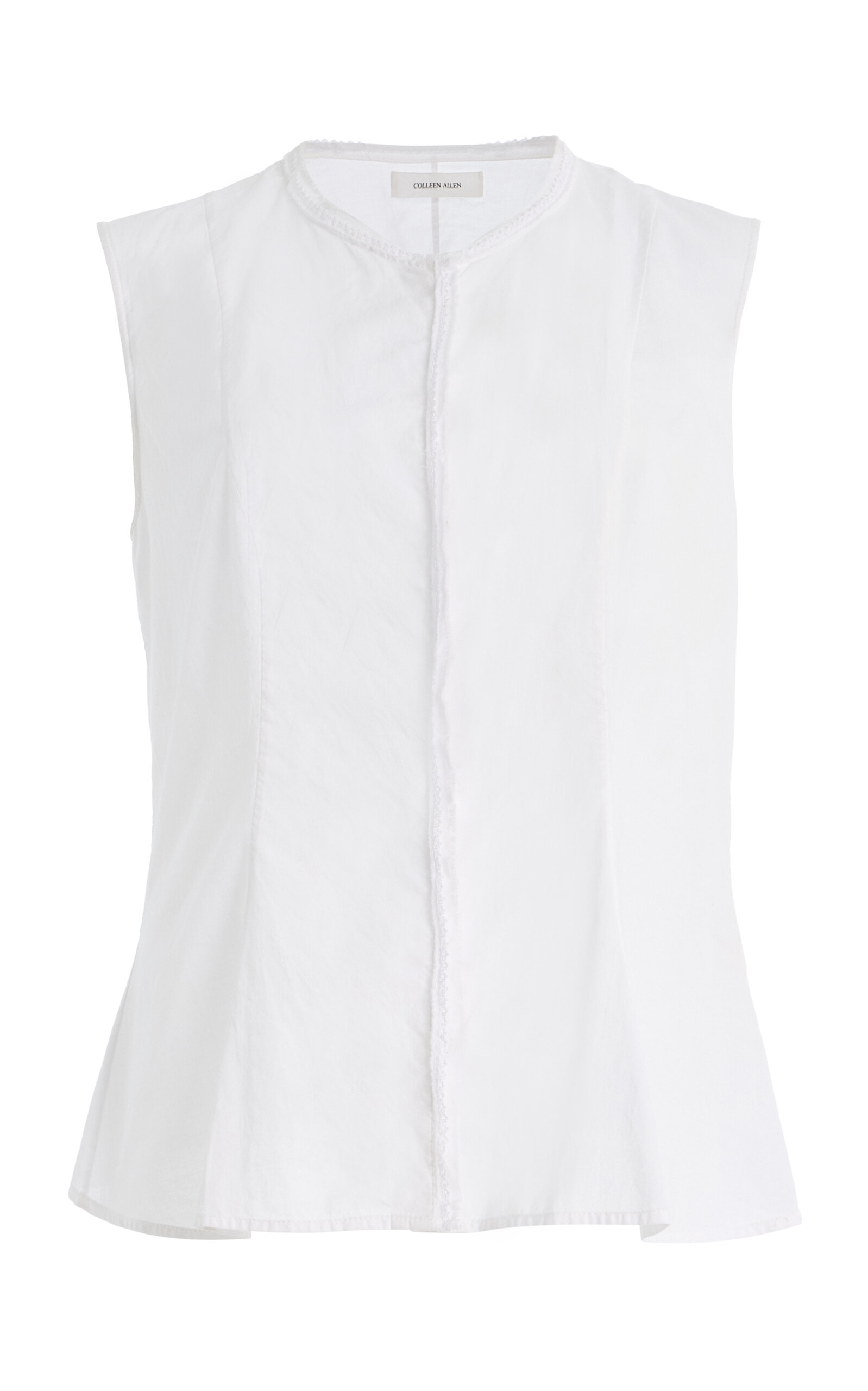 Colleen Allen Cotton Bodice Top In White