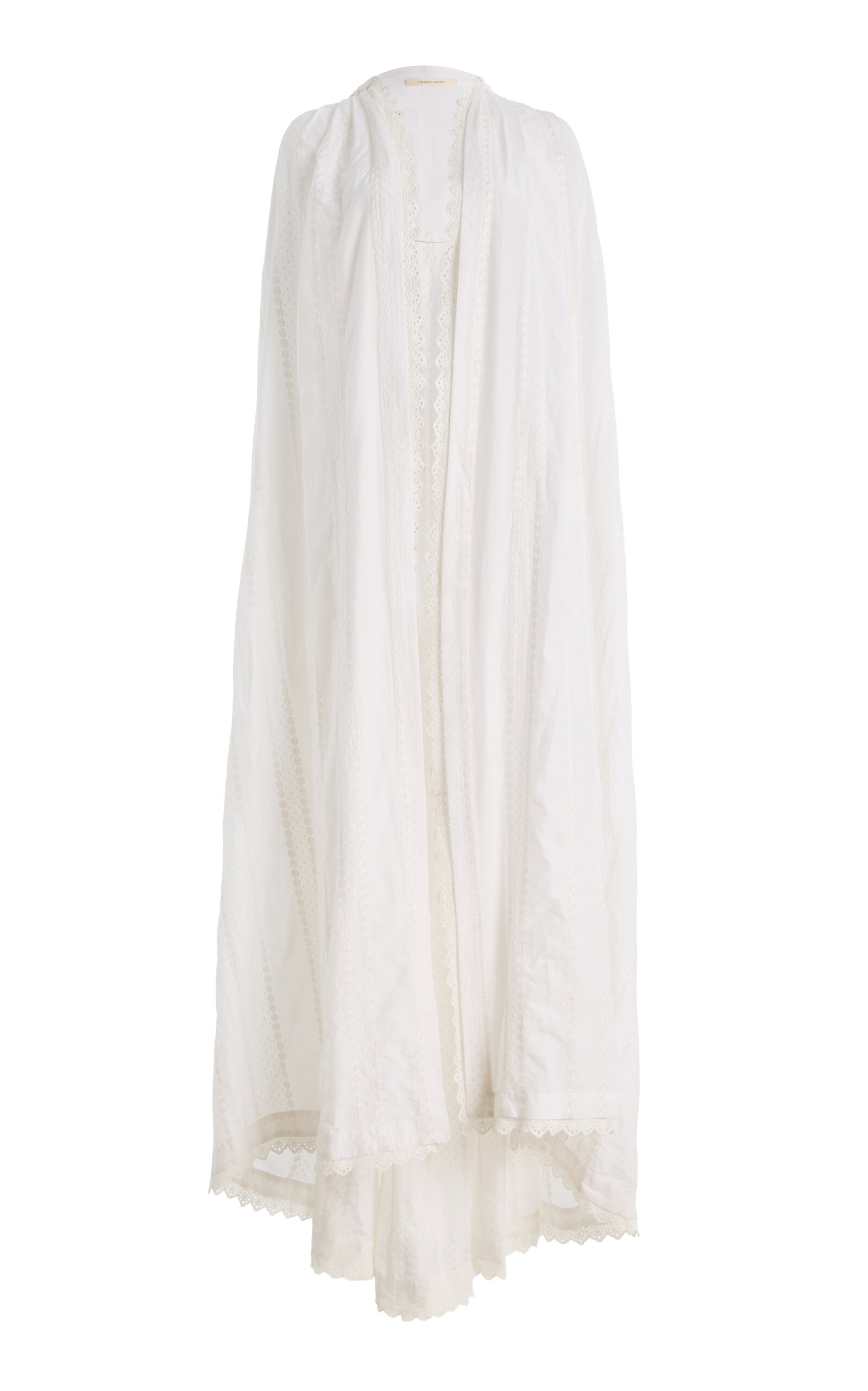 Colleen Allen Silk Cotton Voile Cloak In White