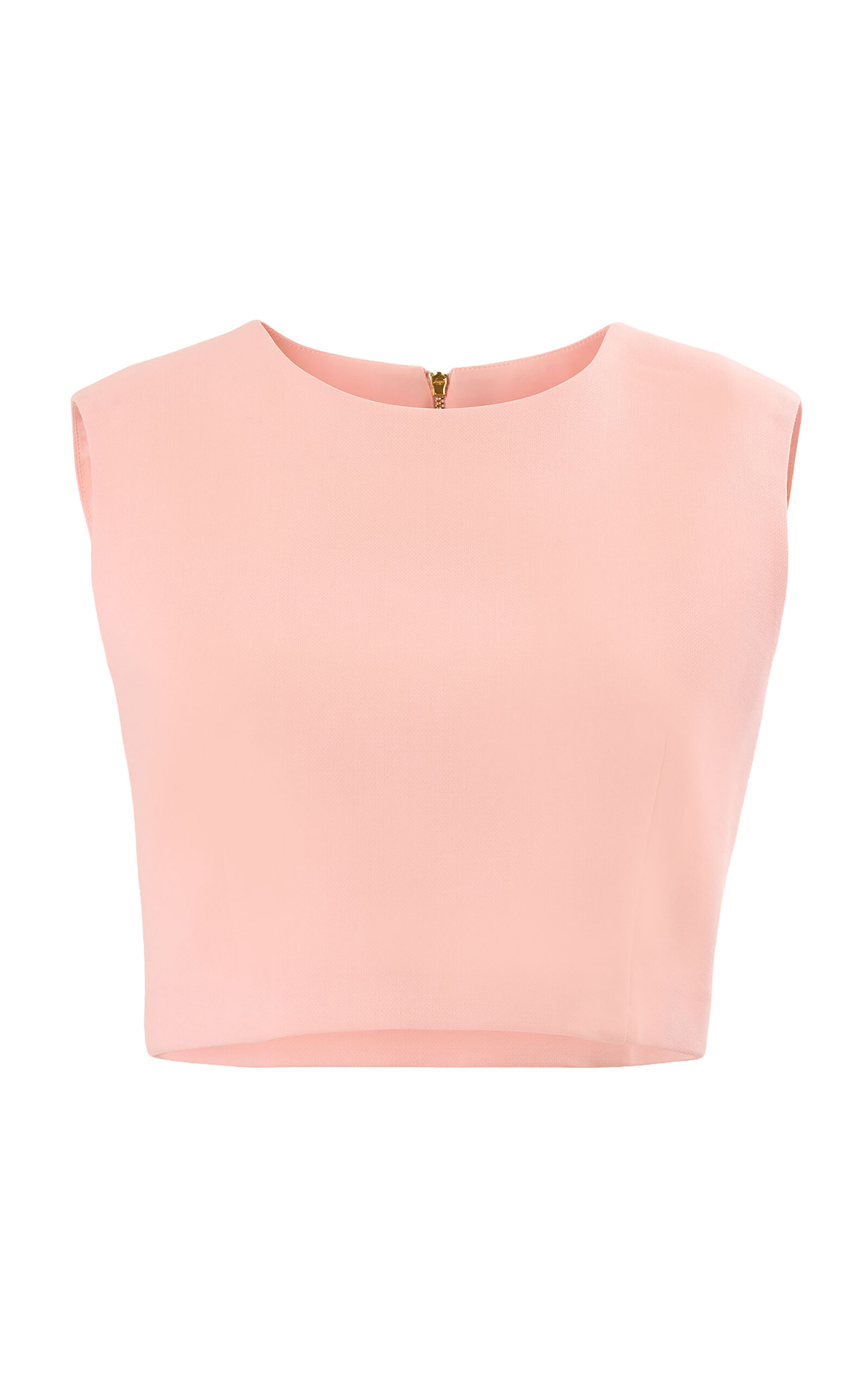 Carolina Herrera Cropped Bi-Stretch Wool Tailoring Top - Moda Operandi