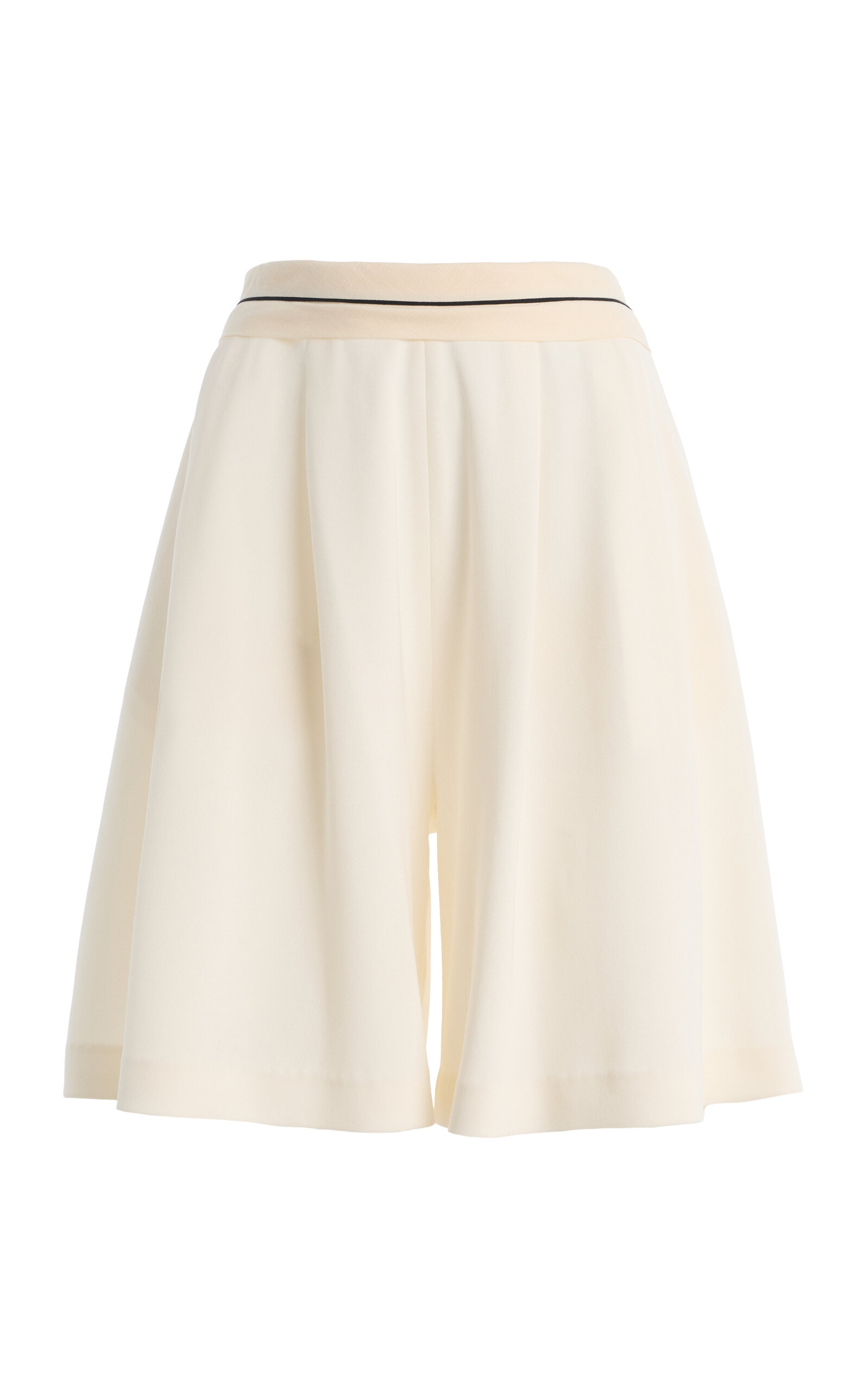 Ashlyn Low-rise Knit Mini Shorts In White