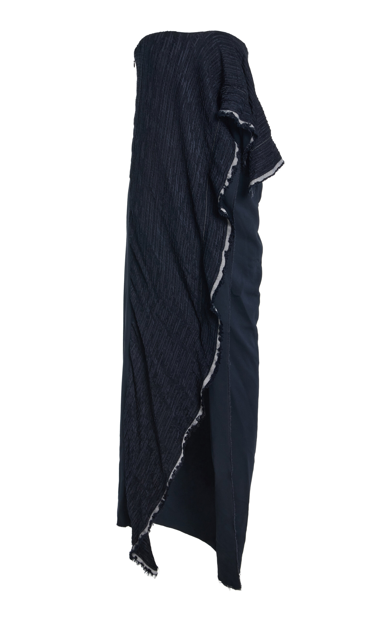 Ashlyn Shikaku Strapless Knit Gown In Blue