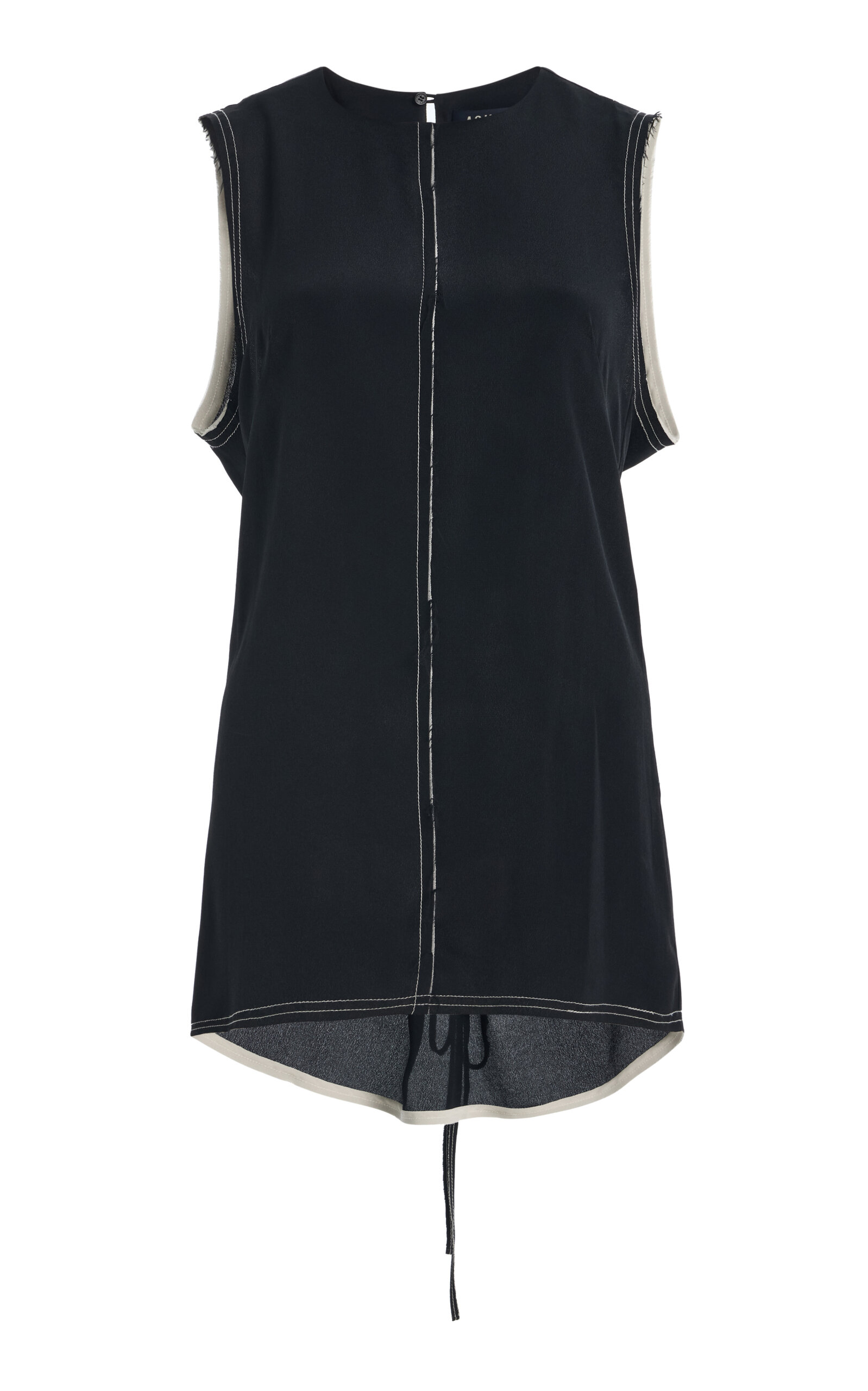 Ashlyn Tie-back Knit Top In Black