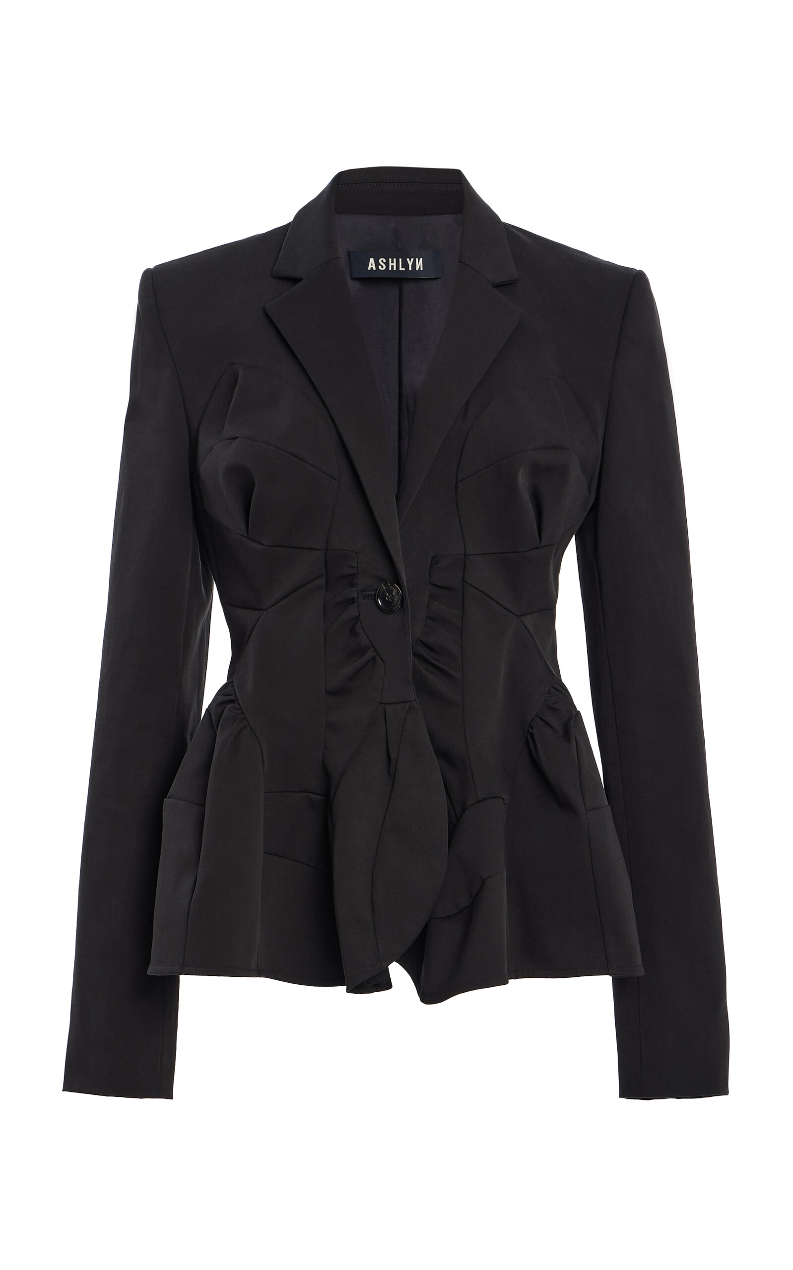 Ashlyn Puzzle Cotton Jacket In Black