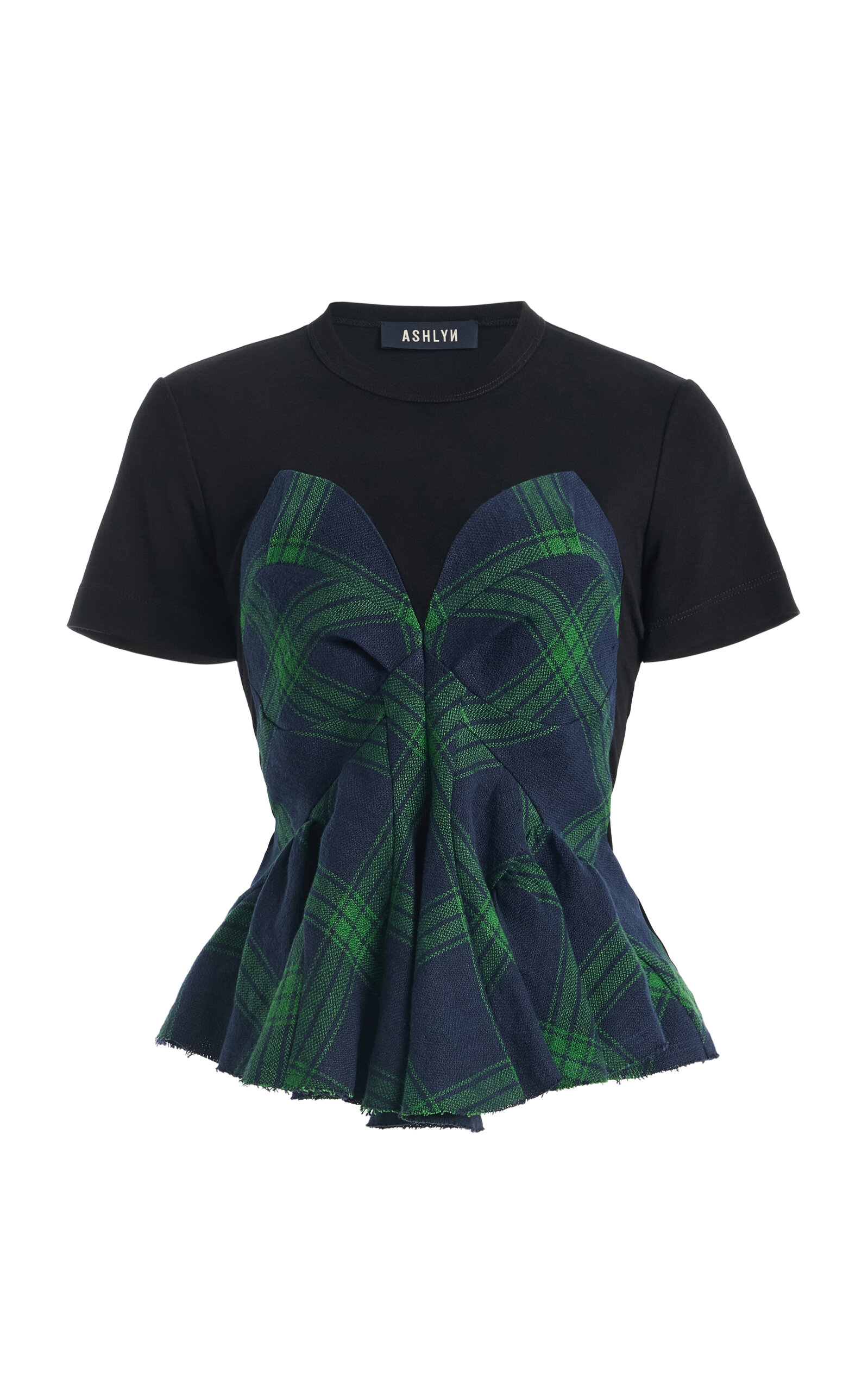Ashlyn Puzzle Cotton Tee In Black